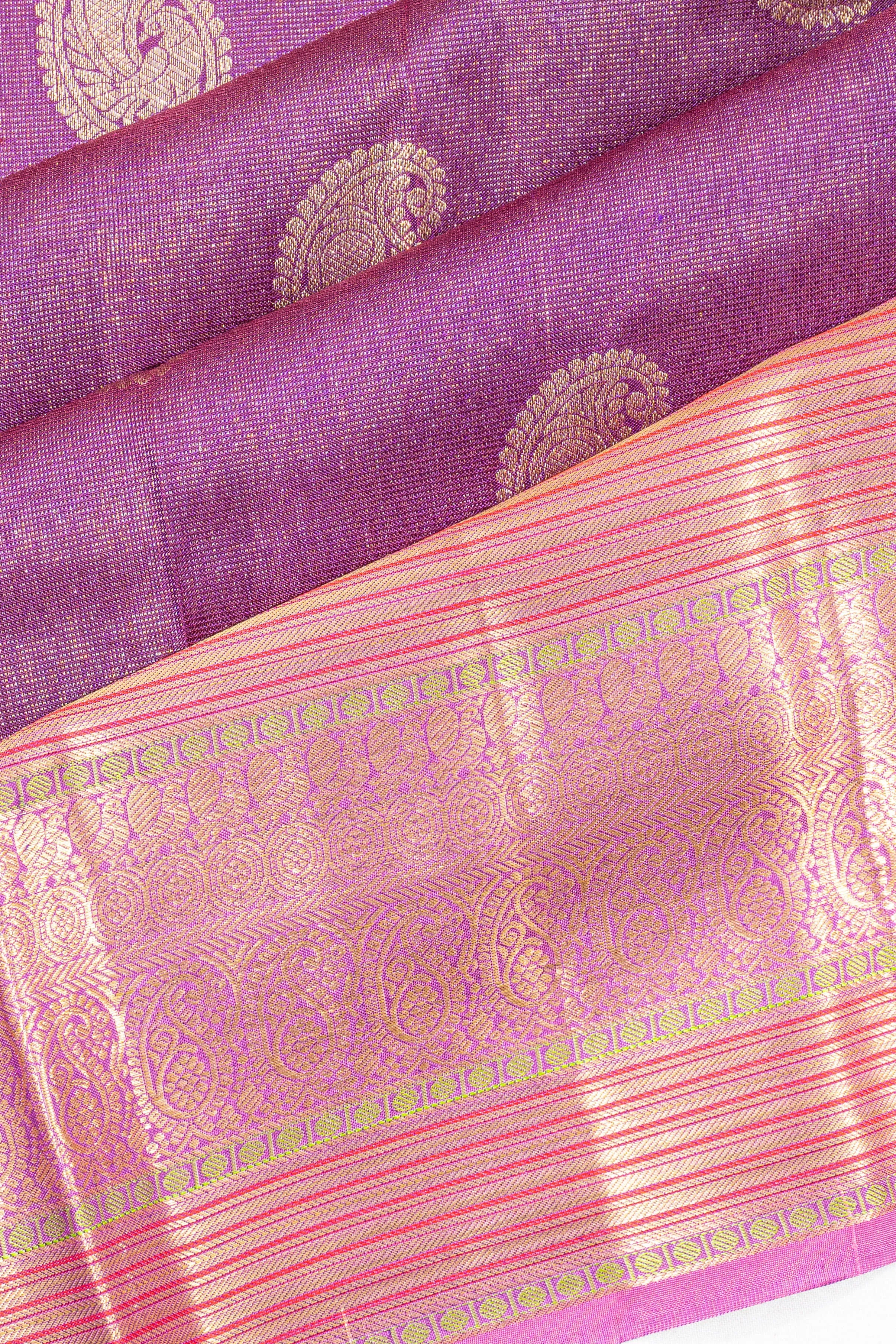 Taranga Kanchi Silk Butta Purple Saree