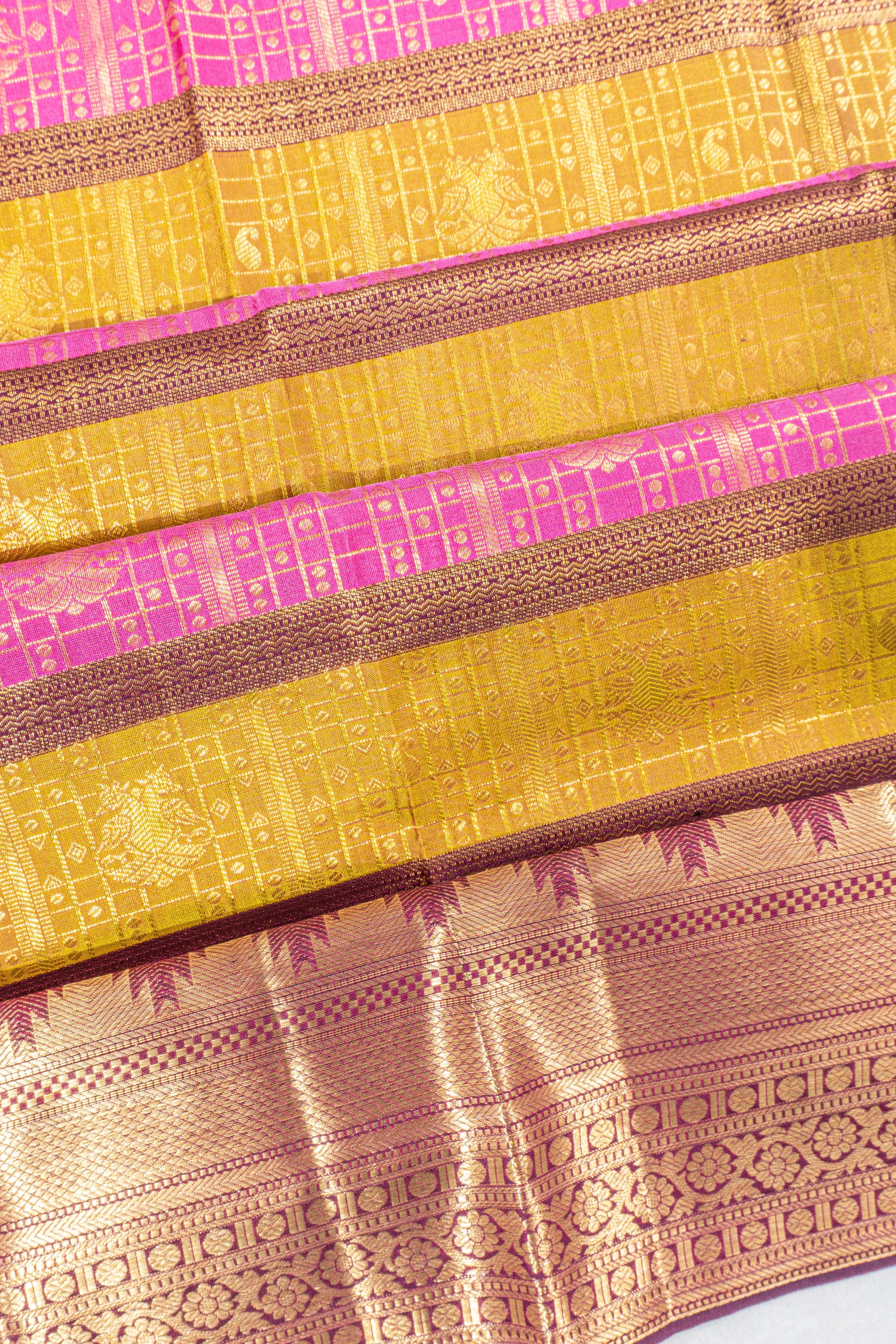 Classic Kanchipuram Silk Brocade Multicolour Saree