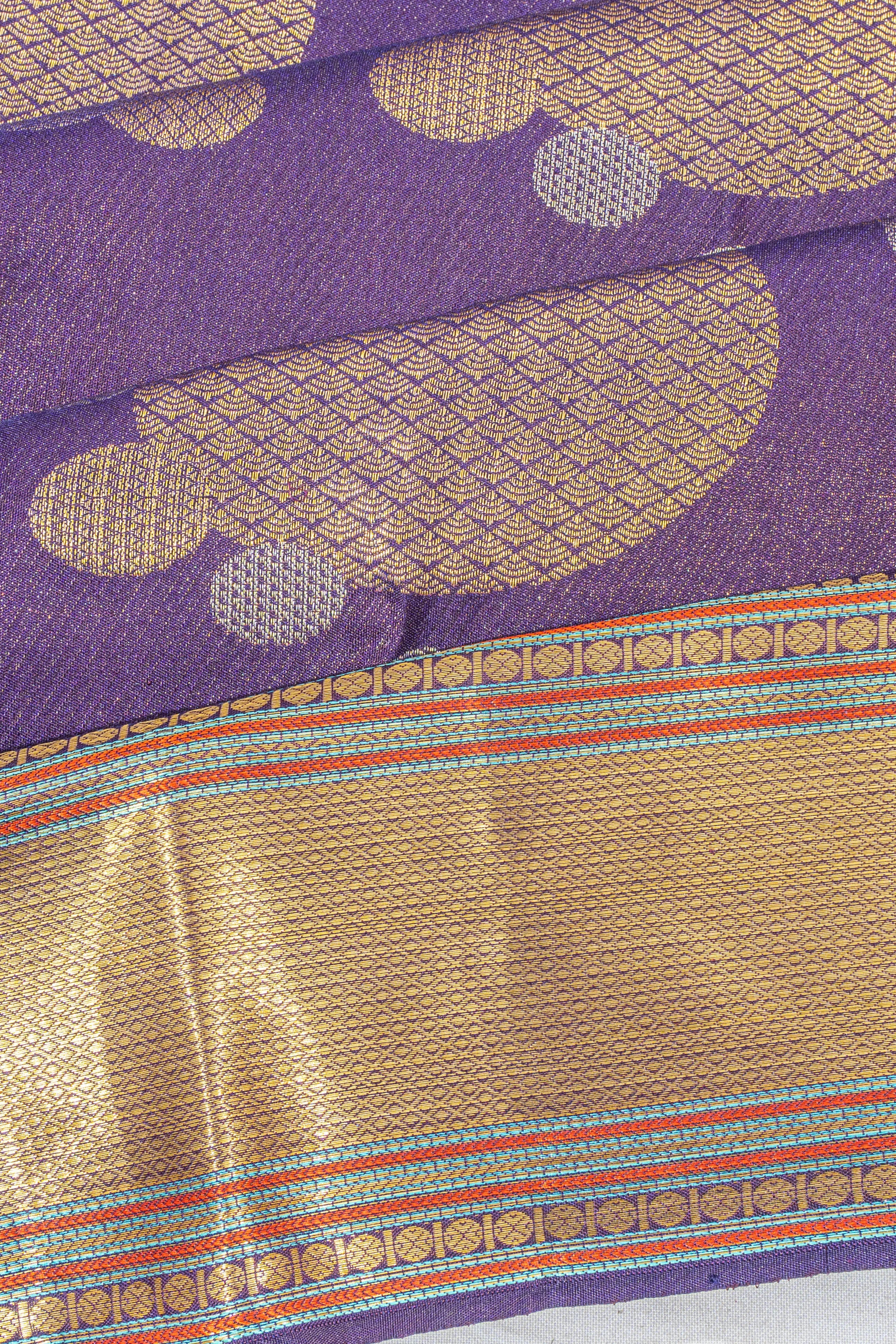 Taranga Kanchi Silk Brocade Purple Saree