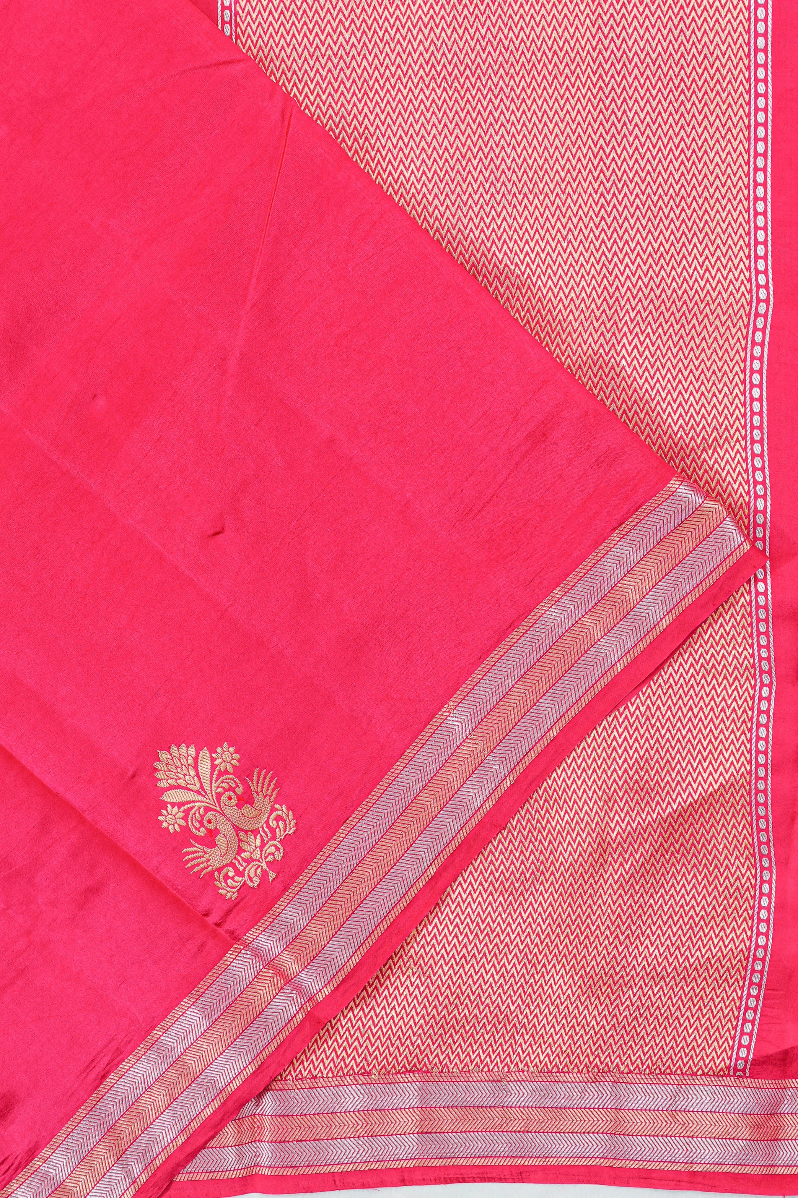Banarasi Katan Silk Butta Red Saree