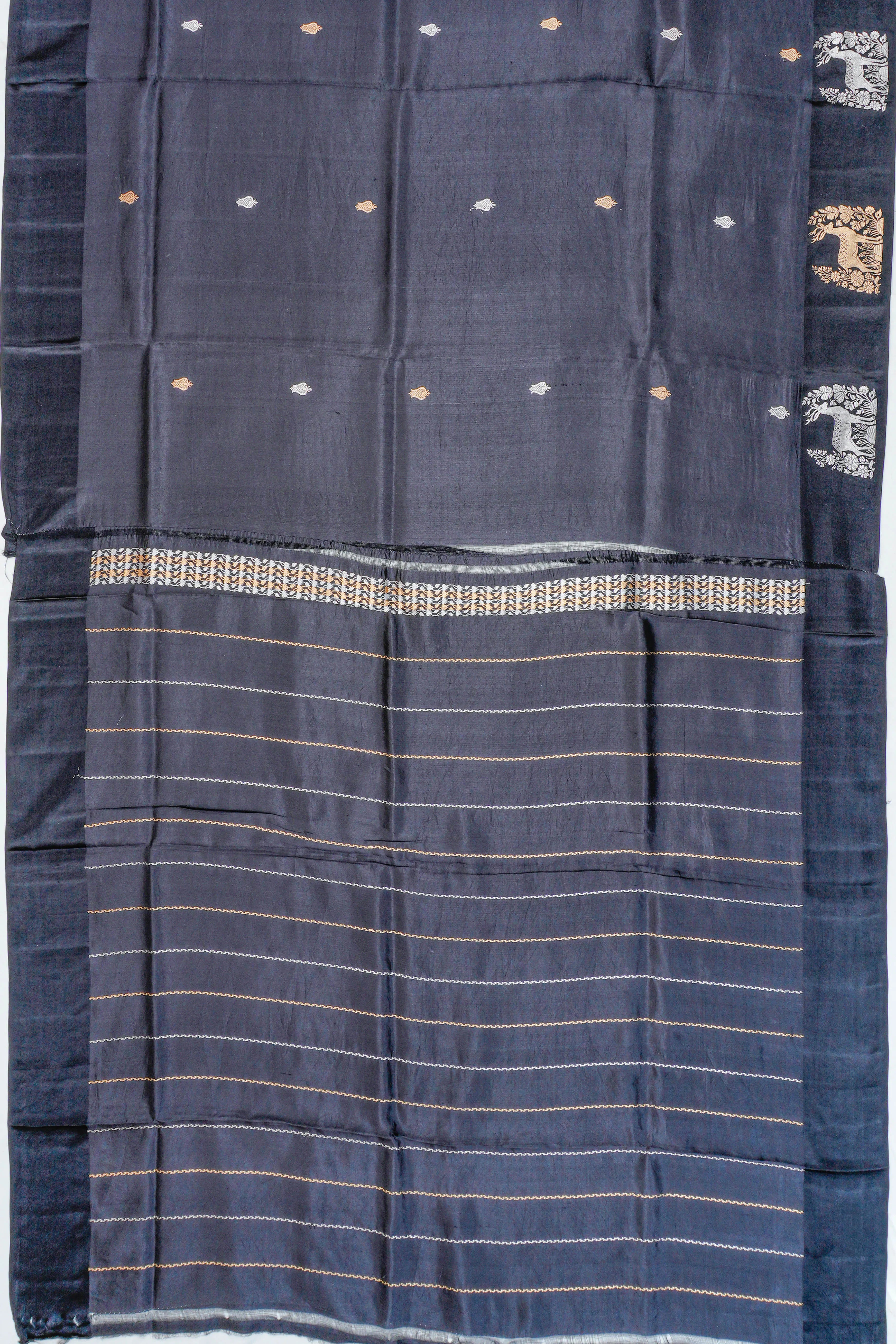 Banarasi Katan Silk Butta Black Saree