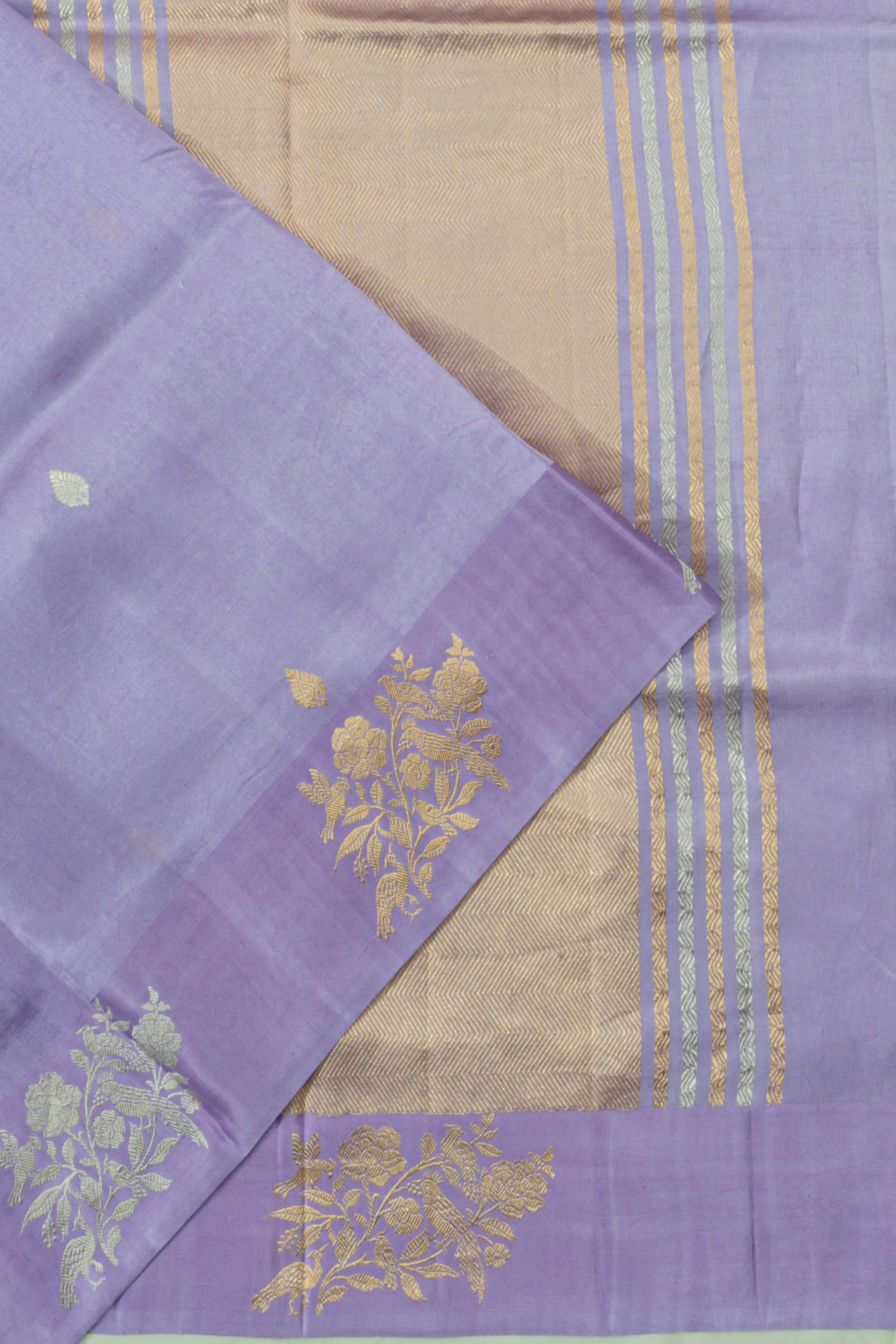 Banarasi Katan Silk Butta Lavender Saree
