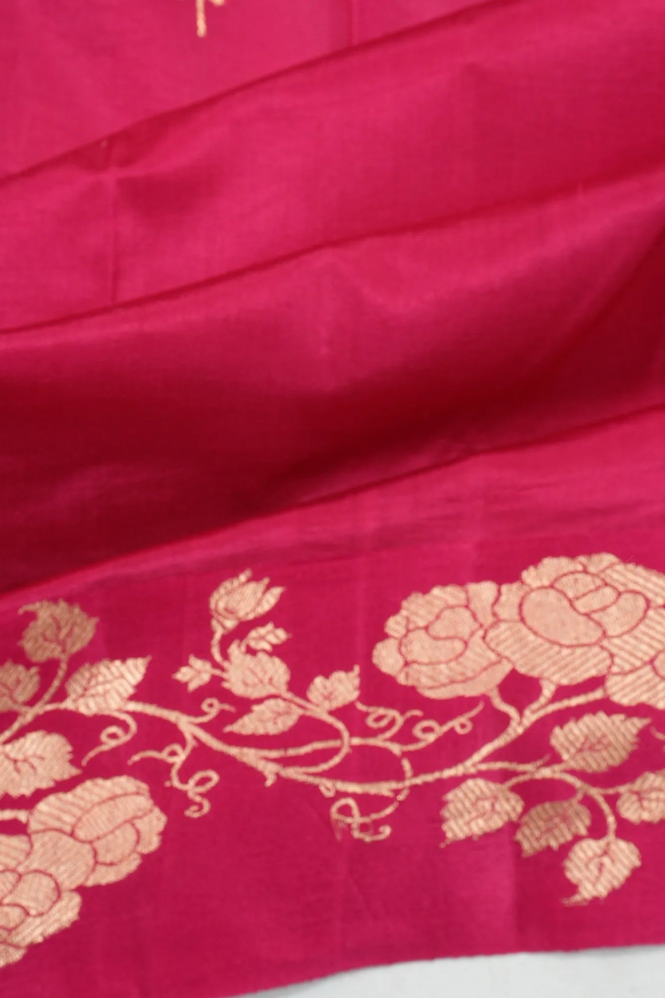 Banarasi Katan Silk Butta Hot Pink Saree