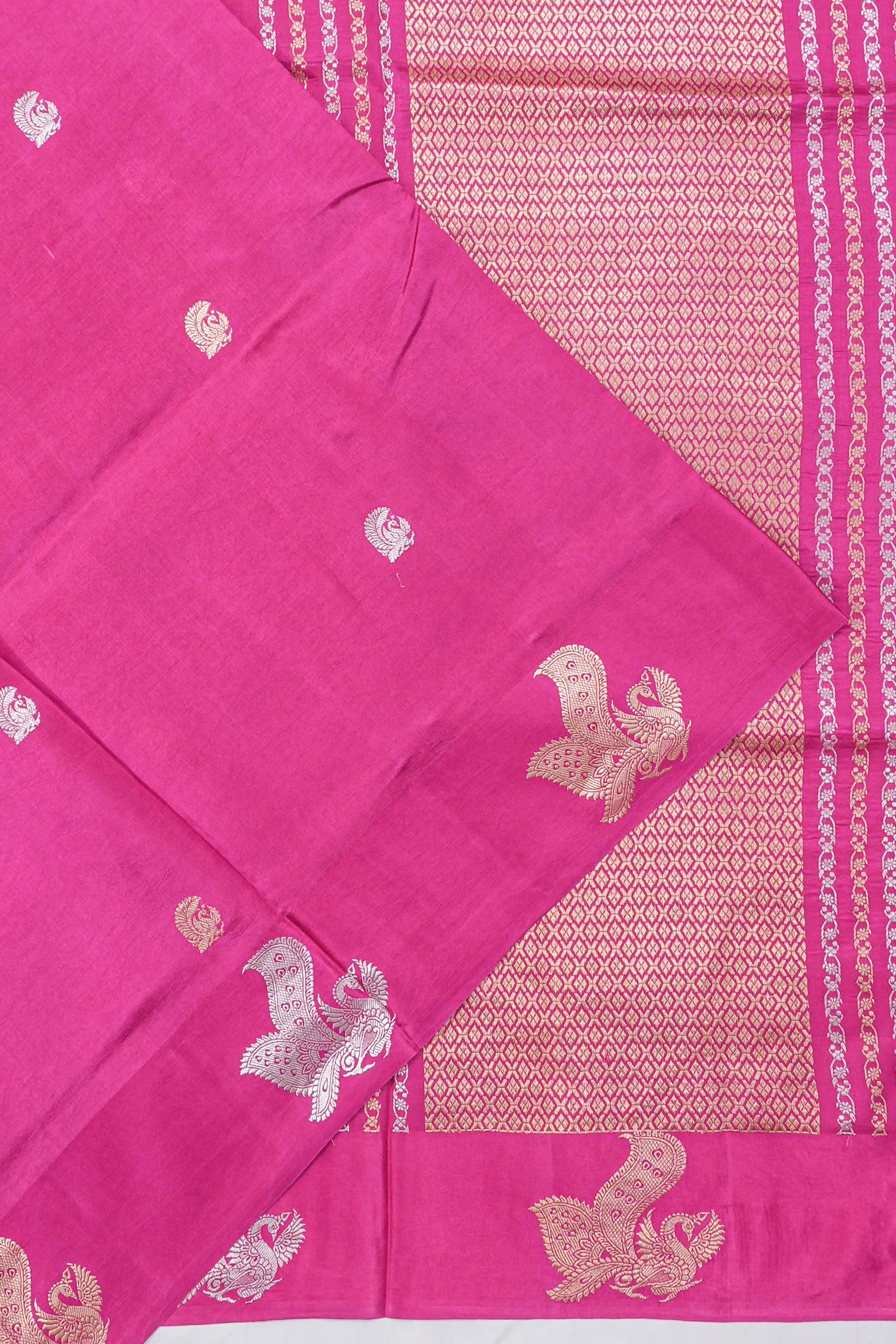 Banarasi Katan Silk Butta Pink Saree