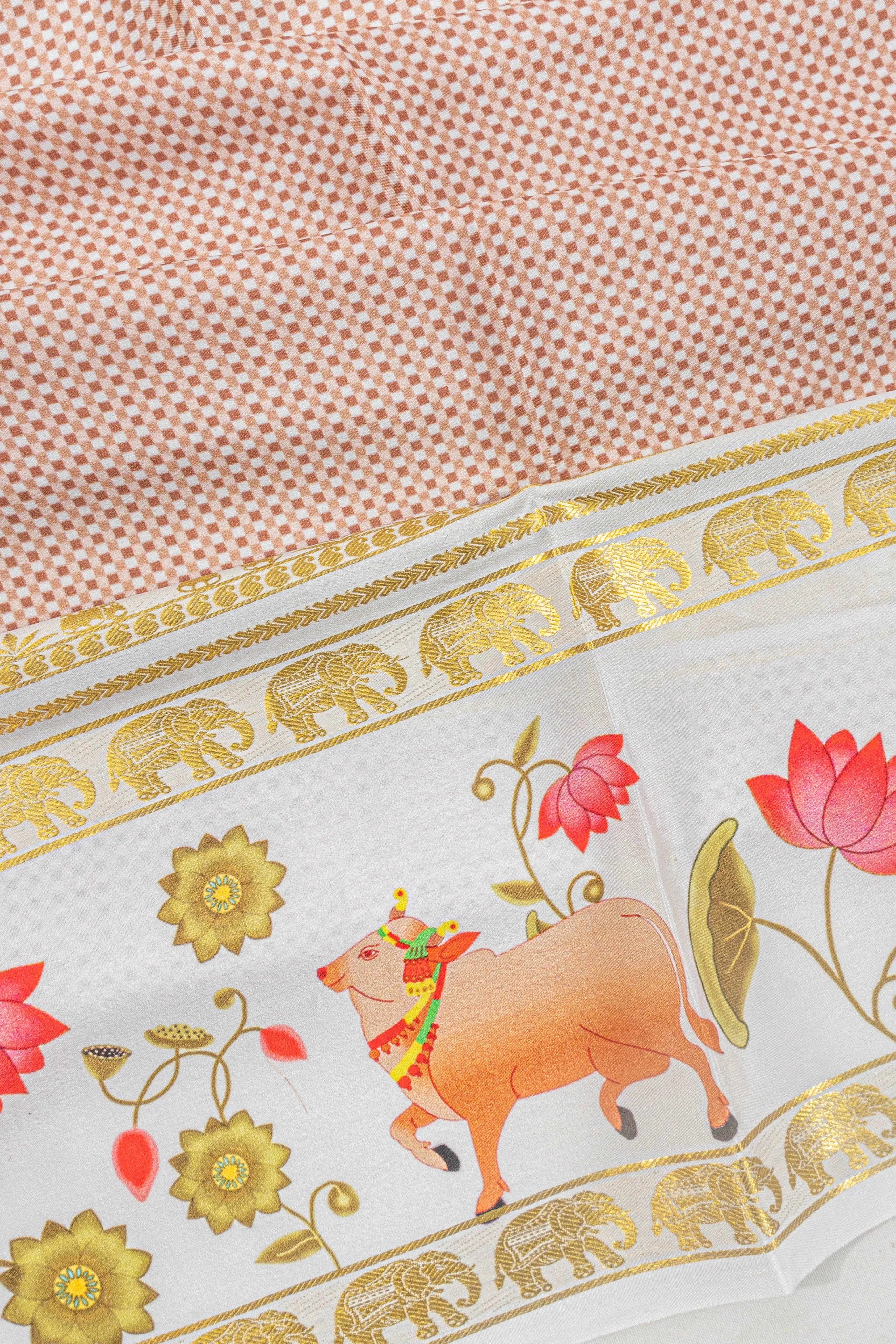 Mysore Silk Brocade Pink Saree