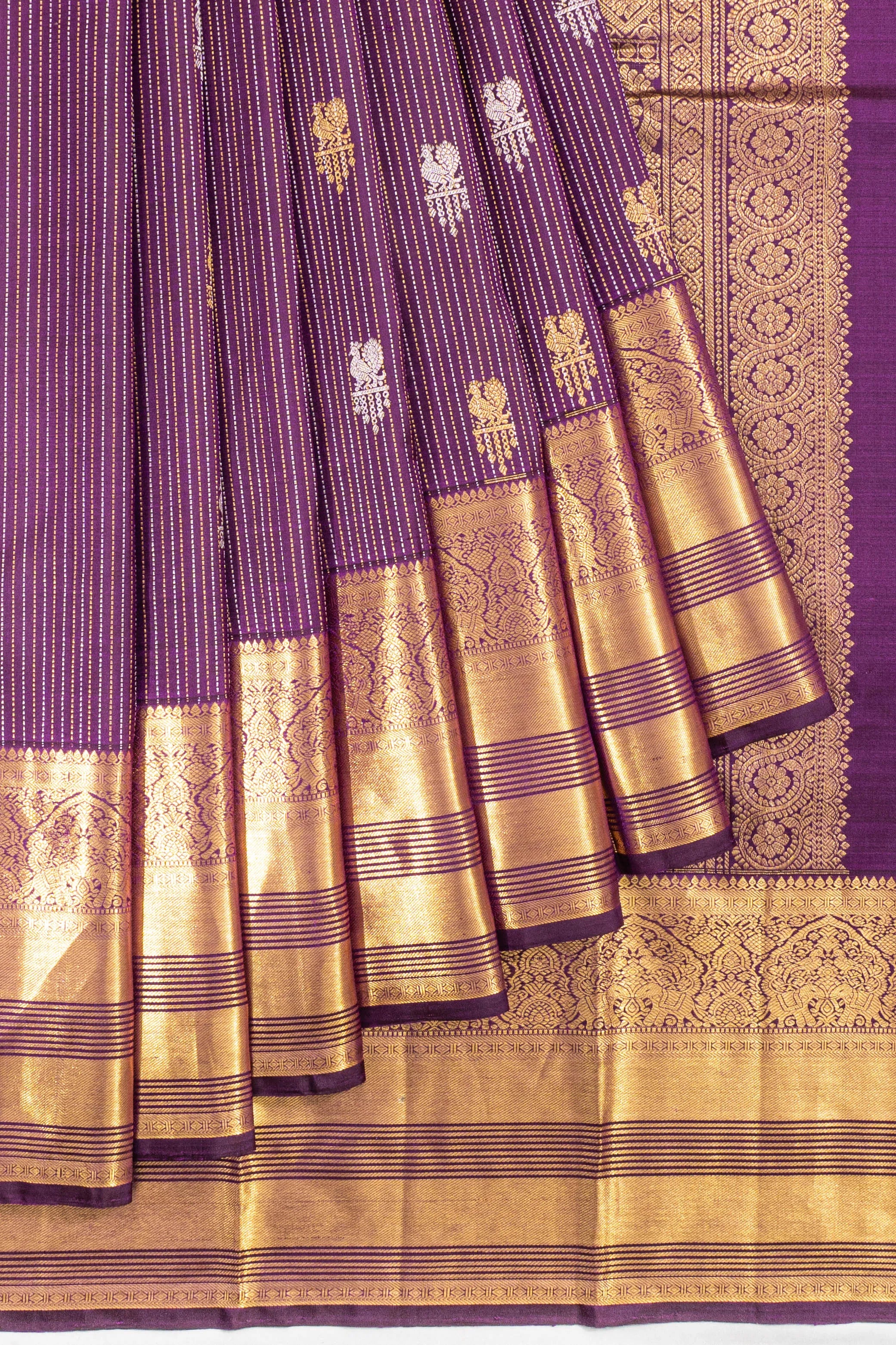 Taranga Kanchi Silk Brocade Purple Saree