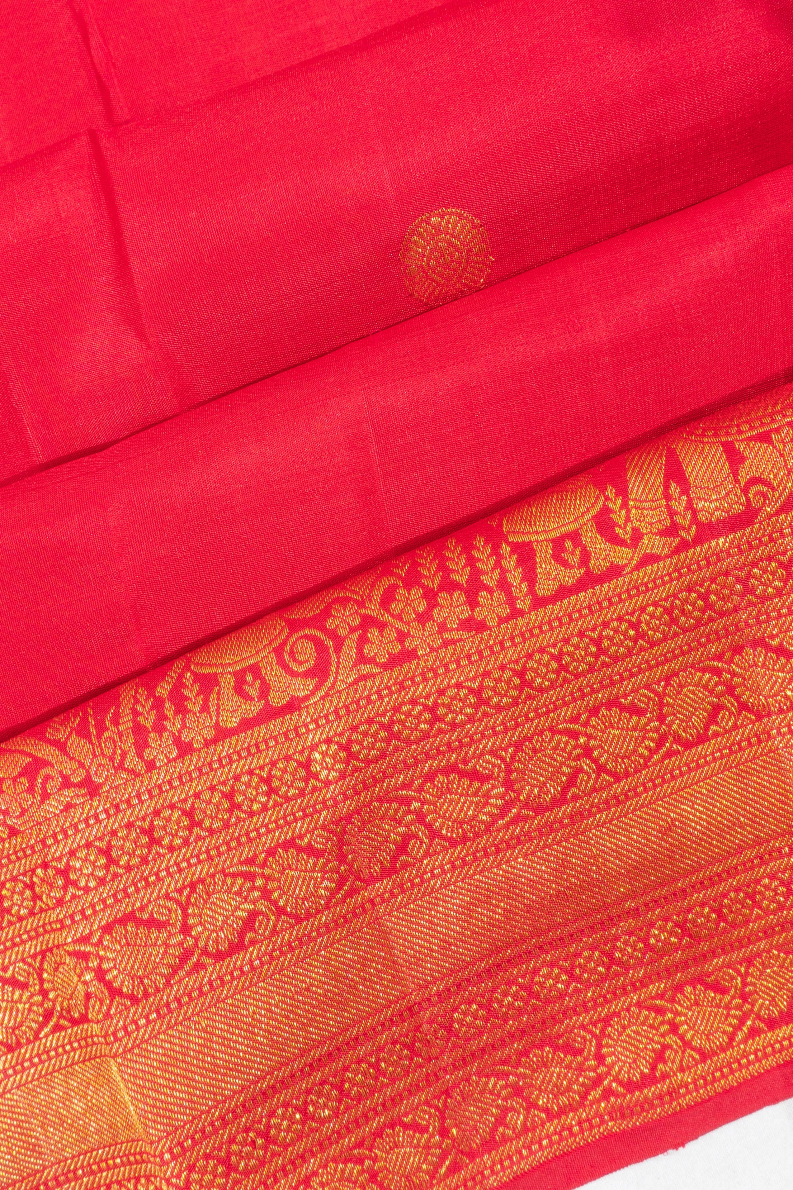 Taranga Kanchi Silk Butta Red Saree
