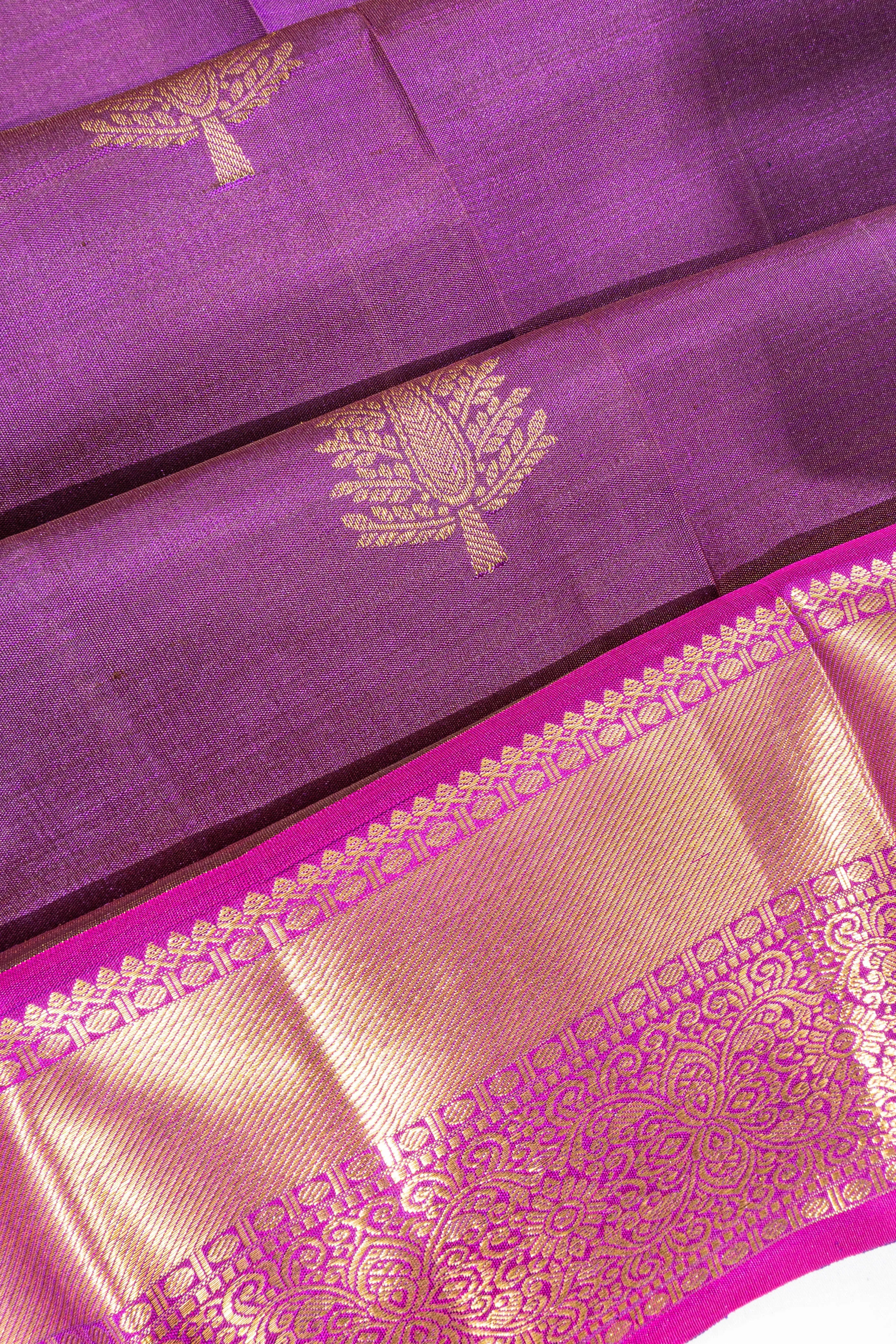 Taranga Kanchi Silk Butta Purple Saree