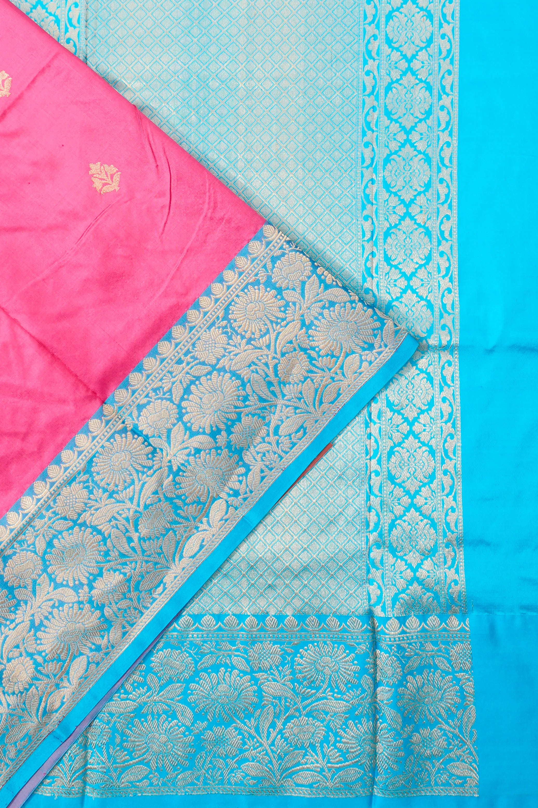 Banarasi Katan Silk Butta Pink Saree