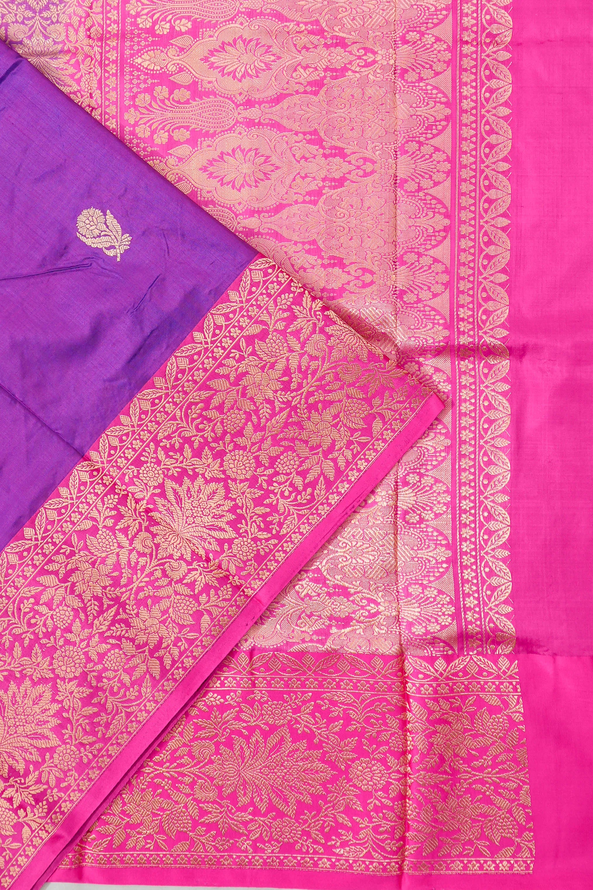 Banarasi Katan Silk Butta Purple Saree