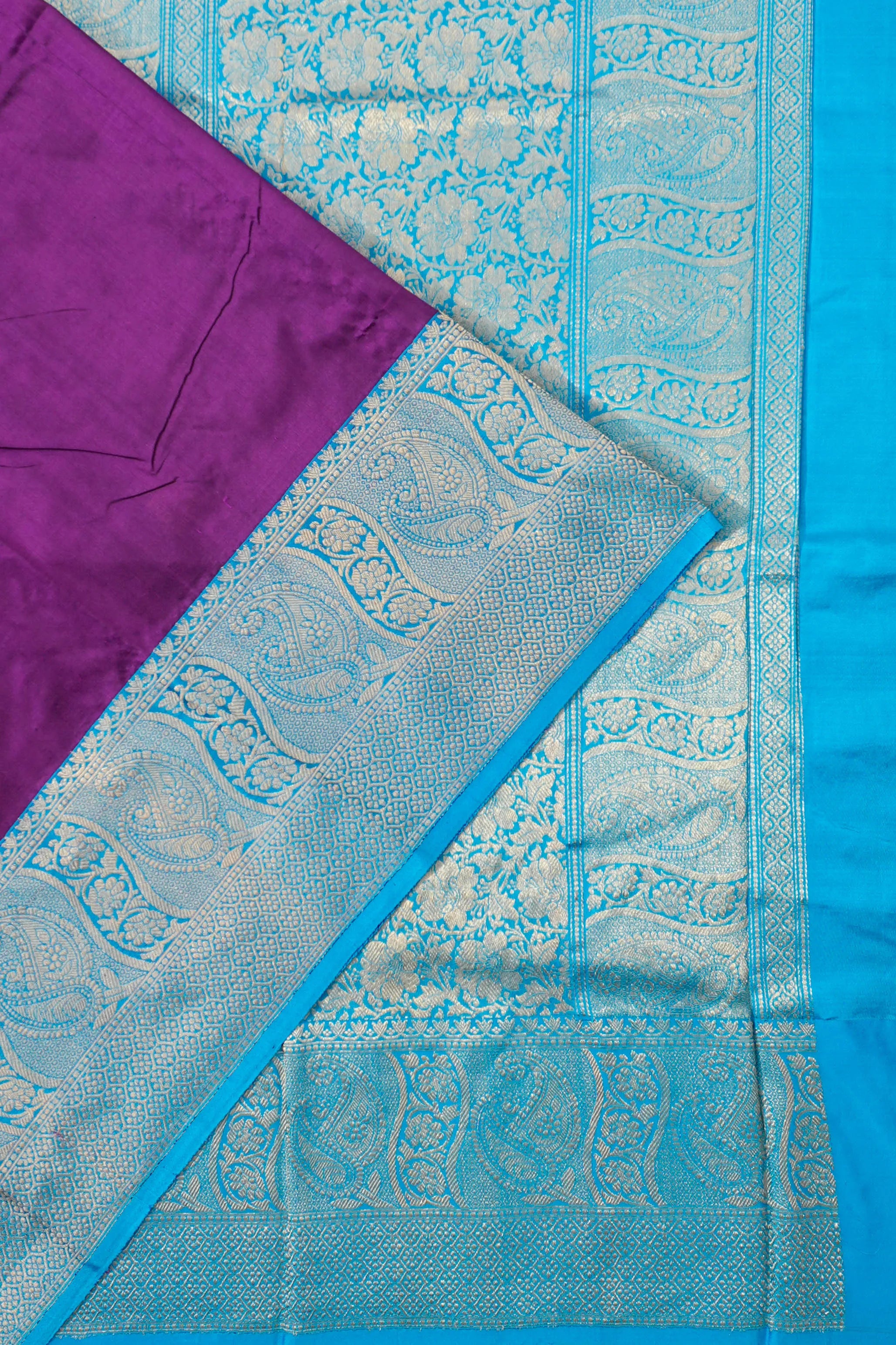 Banarasi Katan Silk Butta Purple Saree