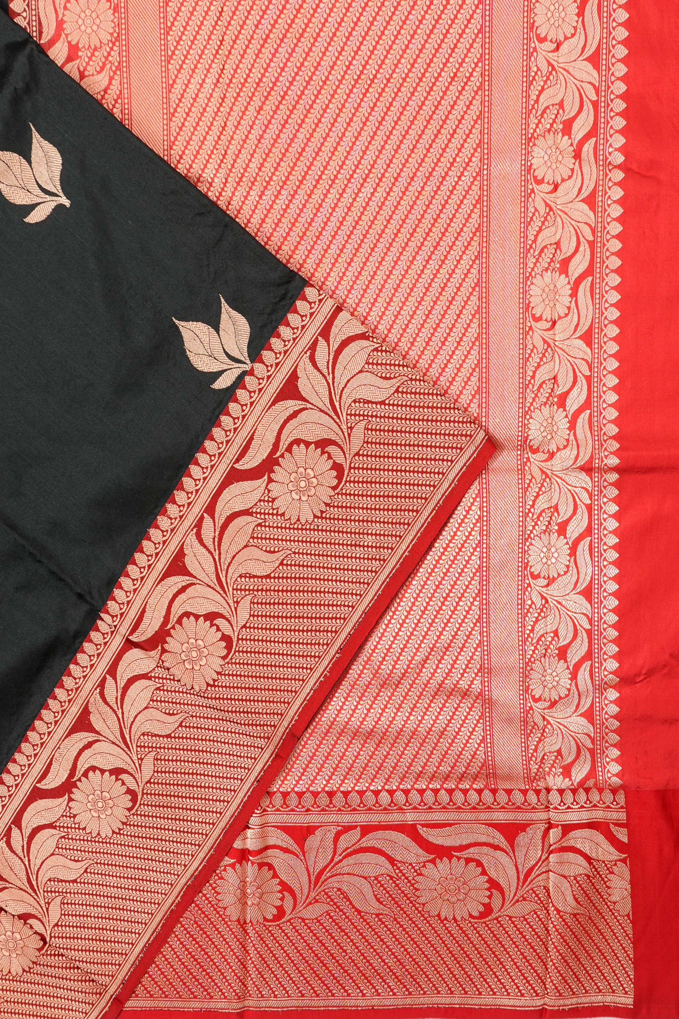 Banarasi Katan Silk Butta Black Saree