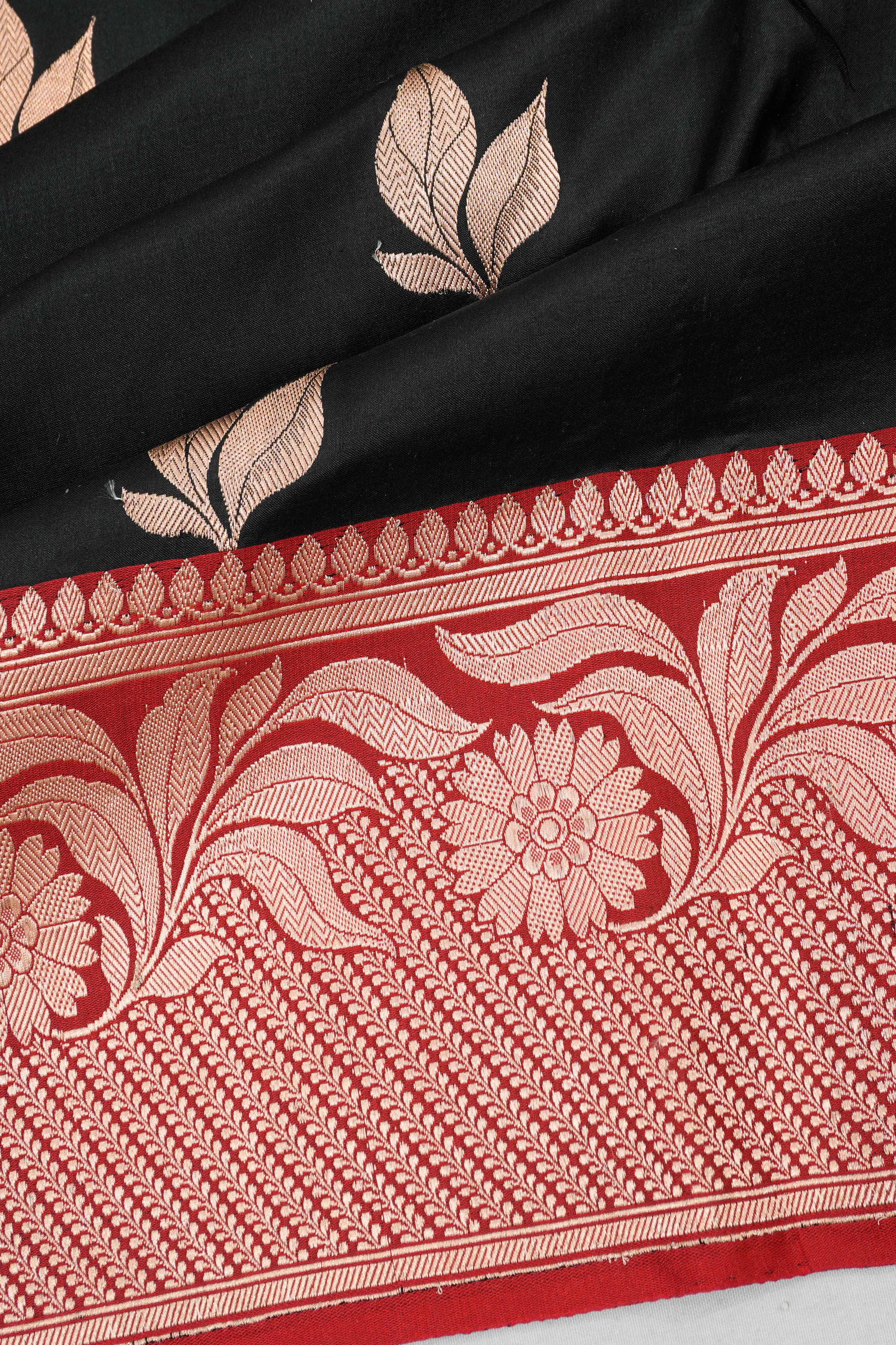 Banarasi Katan Silk Butta Black Saree