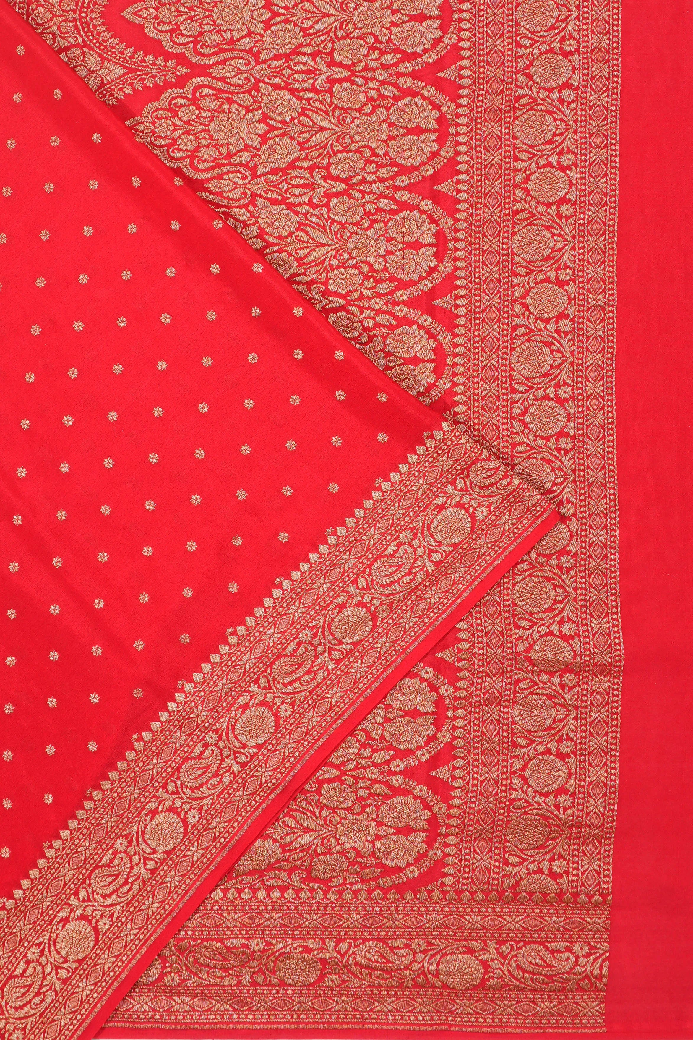 Banarasi Crepe Georgette Brocade Pink Saree