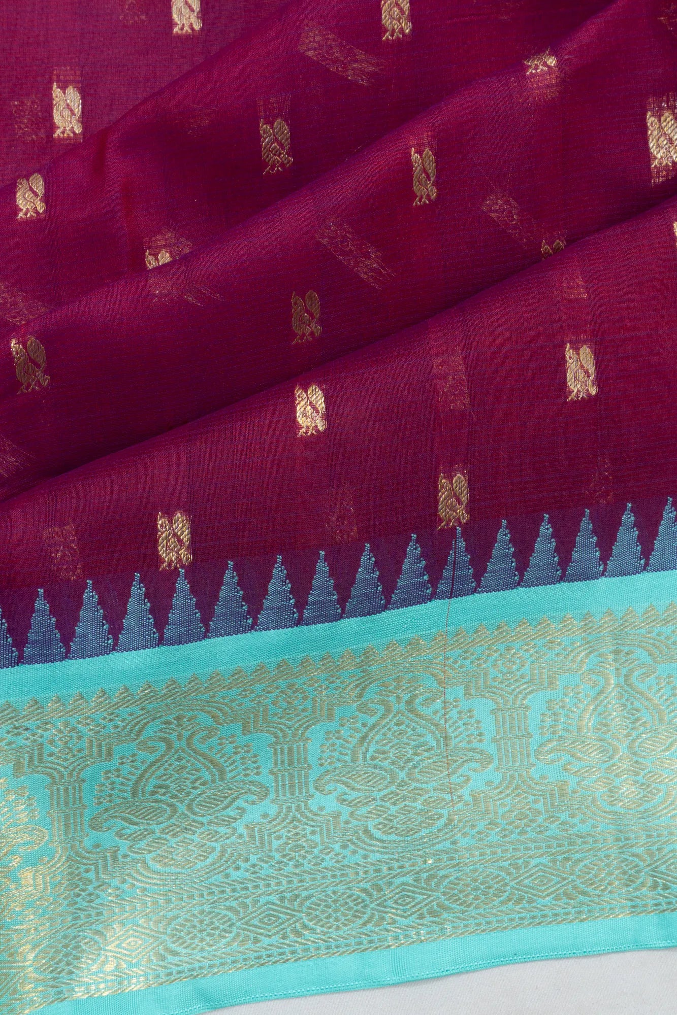 Taranga Kanchi Silk Butta Maroon Saree