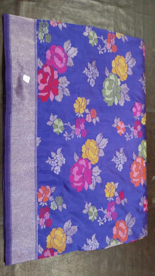 Banarasi Silk Meenakari Brocade Dark Blue Saree