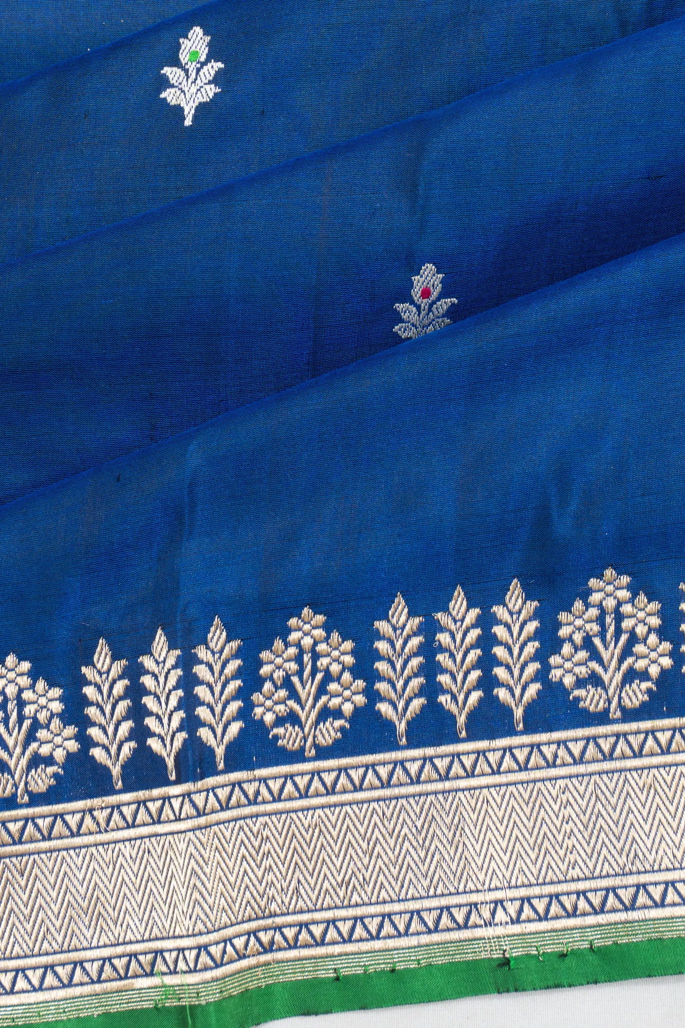 Banarasi Silk Butta Dark Blue Saree