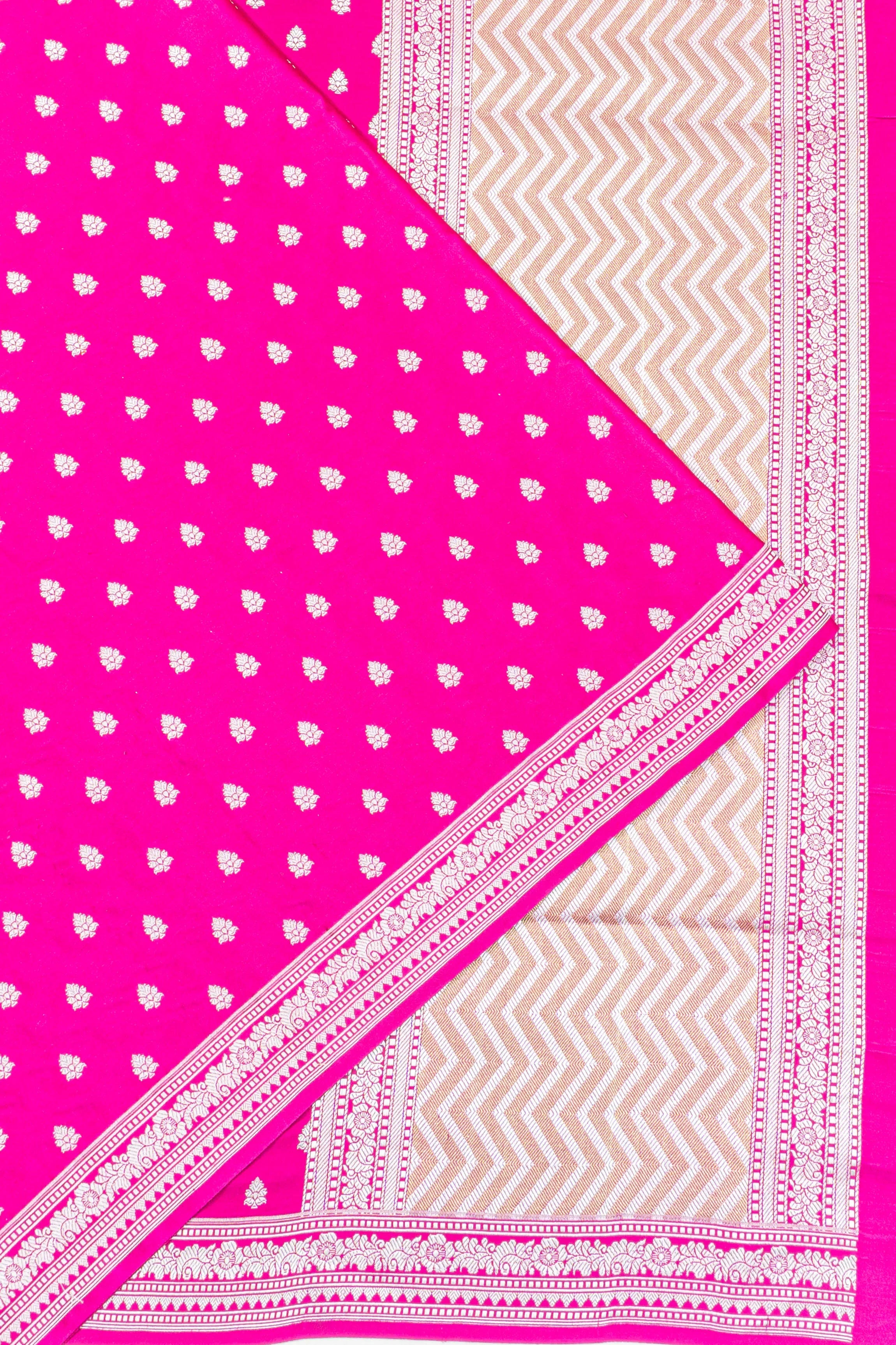 Banarasi Silk Butta Pink Saree