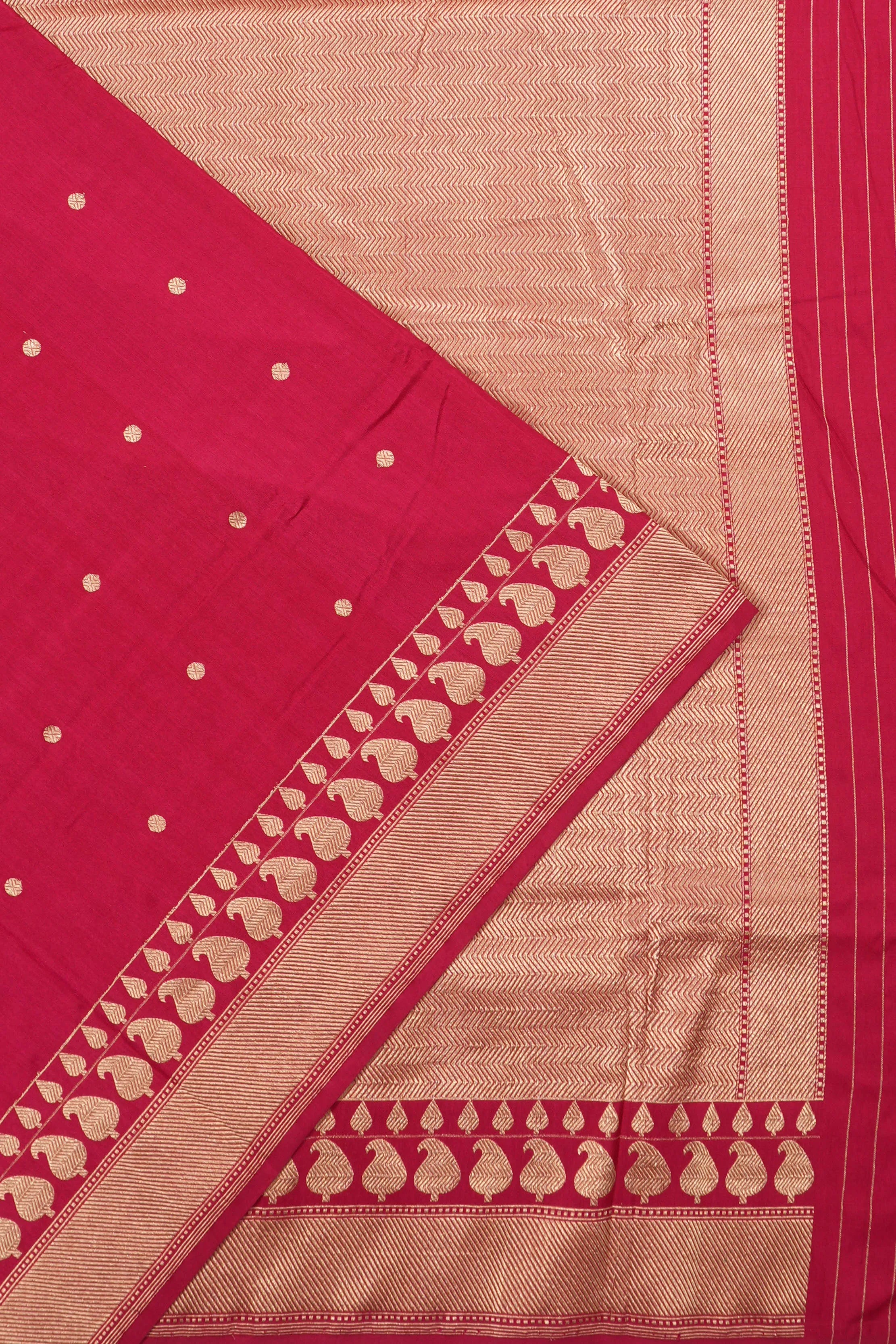 Banarasi Satin Brocade Red Saree