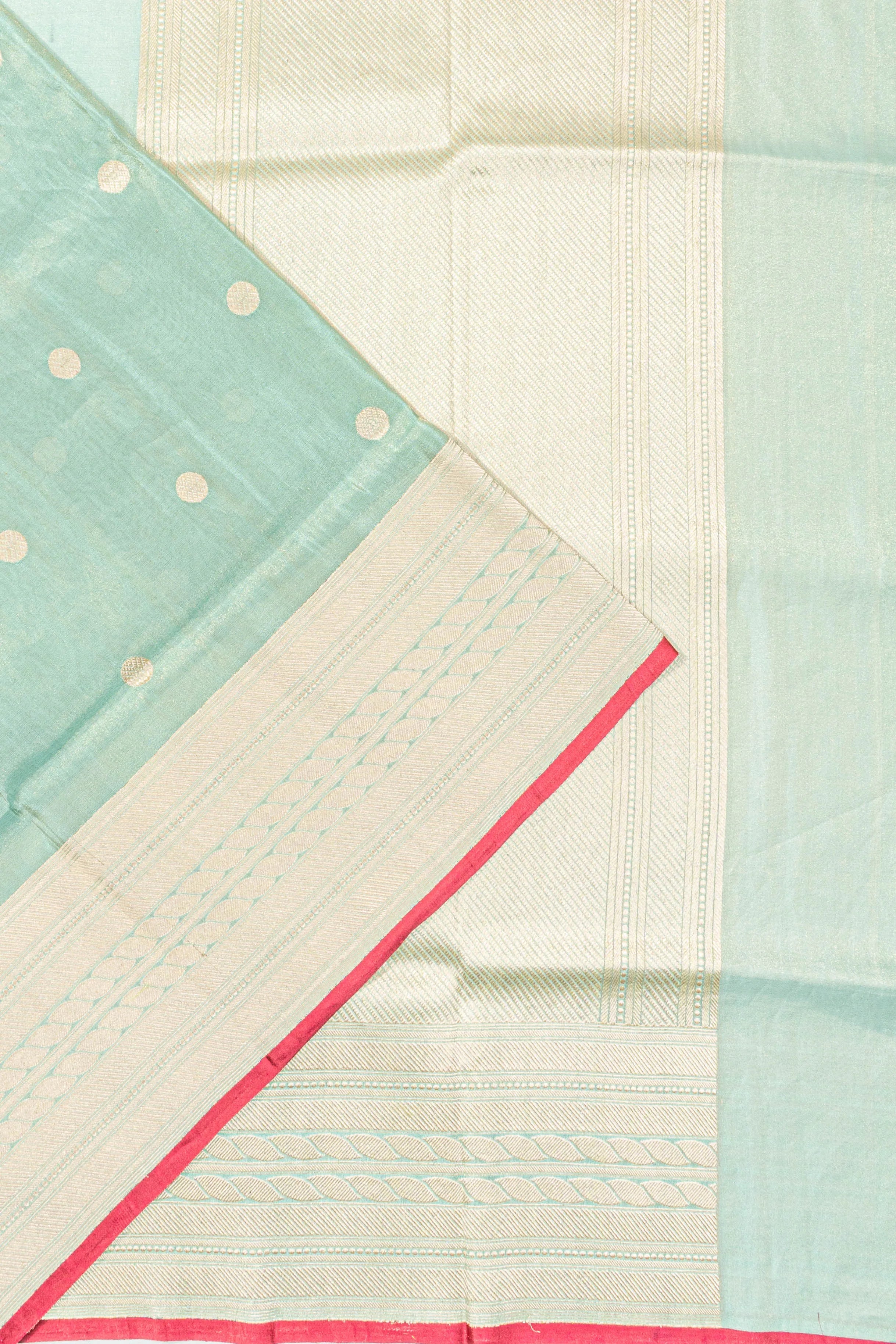 Banarasi Silk Tissue Butta Blue Saree