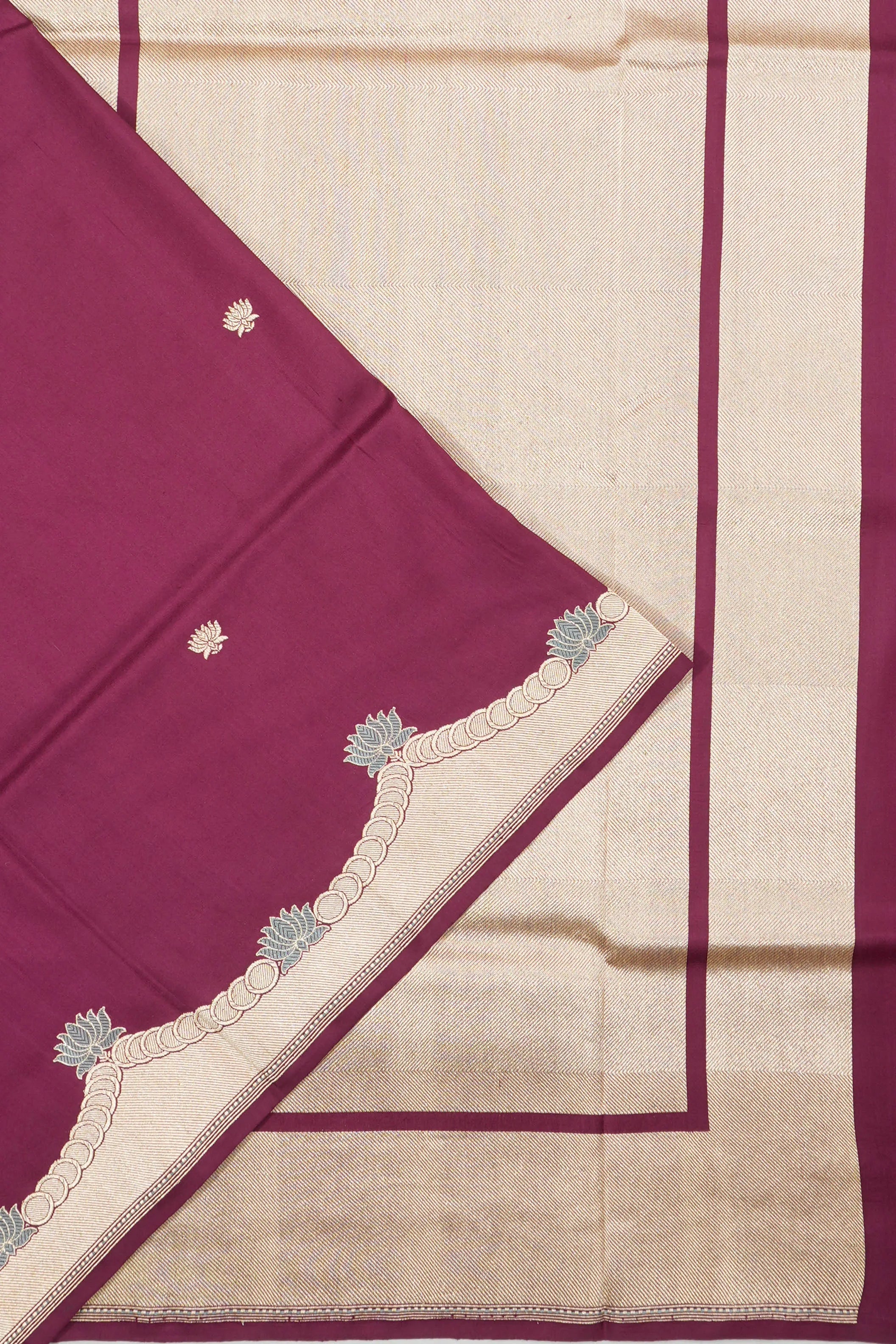 Banarasi Silk Butta Maroon Saree