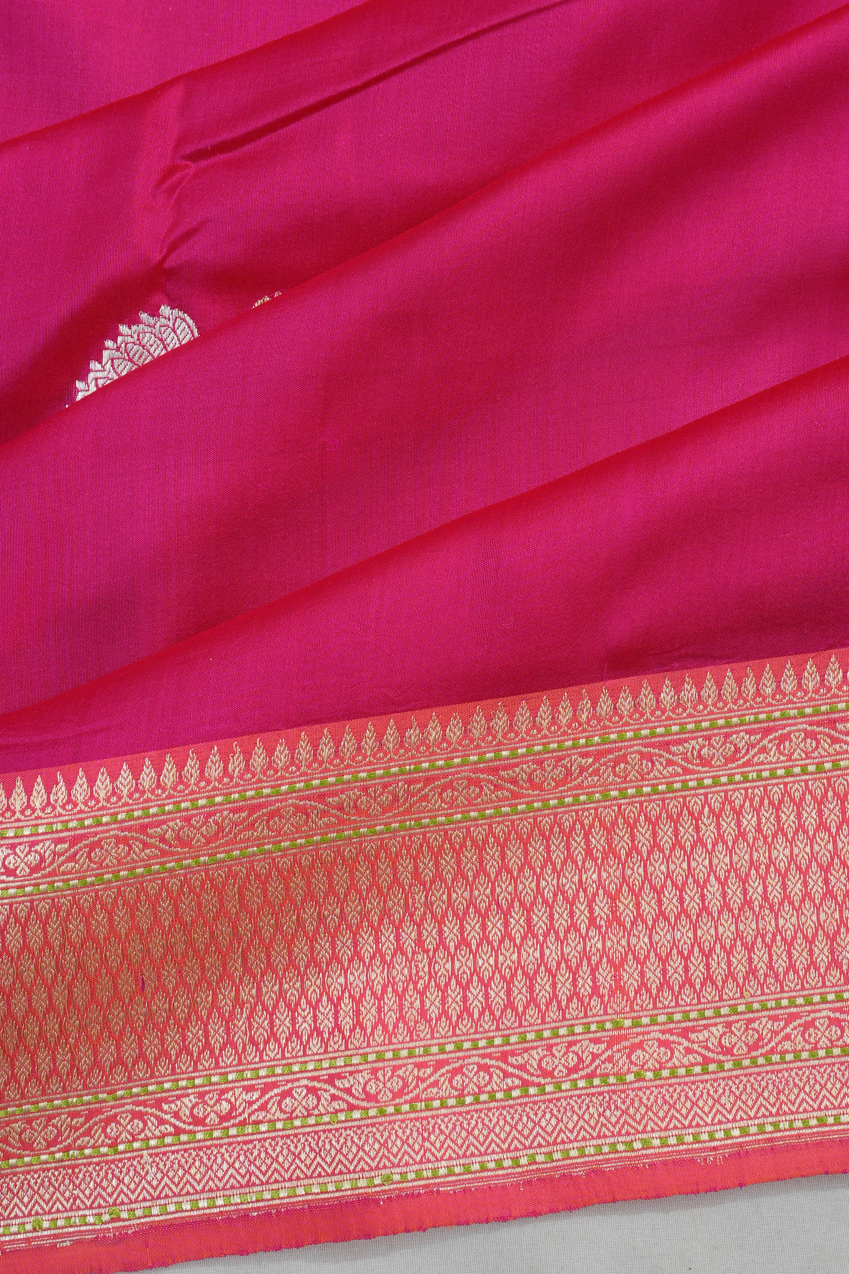 Banarasi Silk Butta Pink Saree