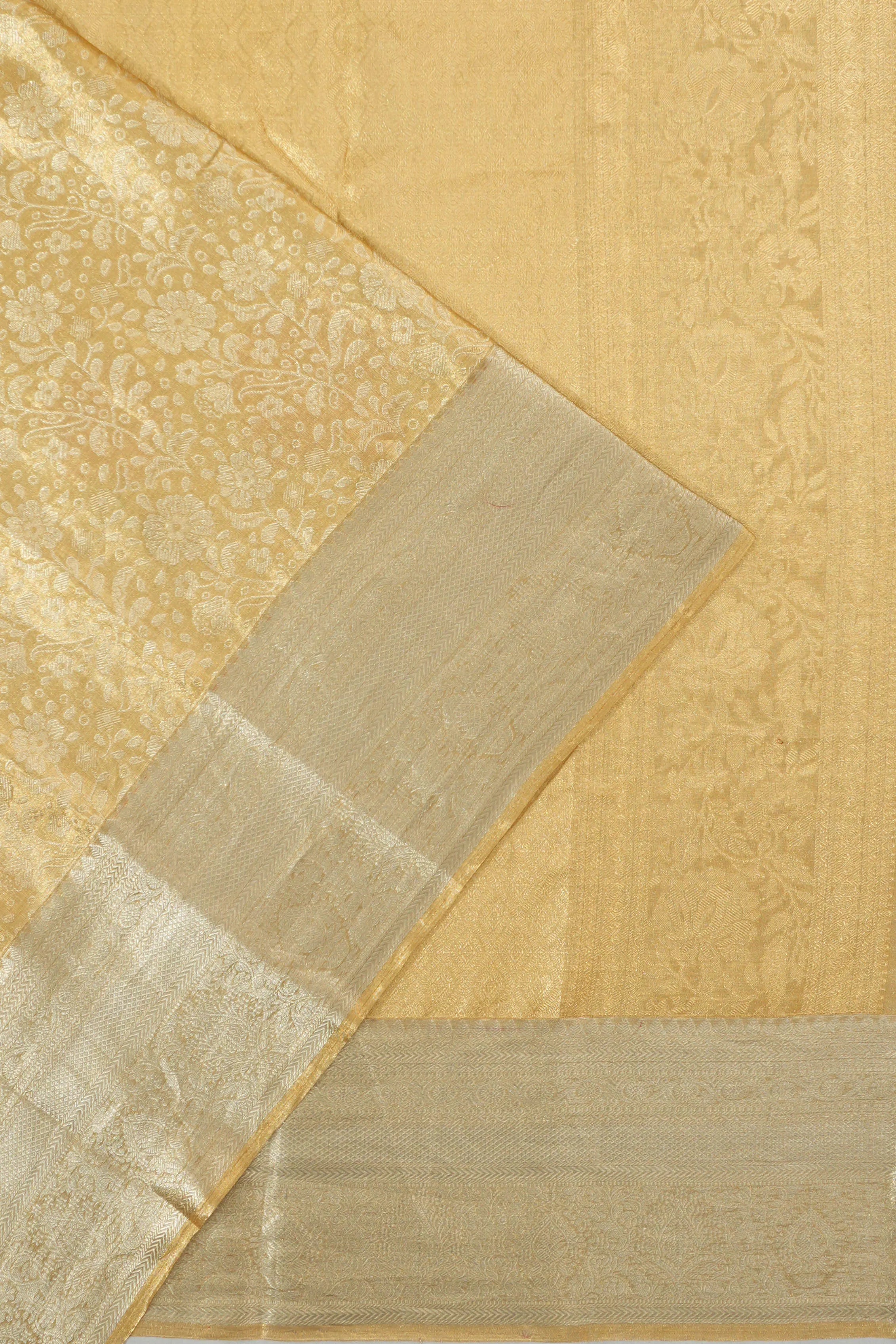 Kanchipuram Silk Jaal Gold saree