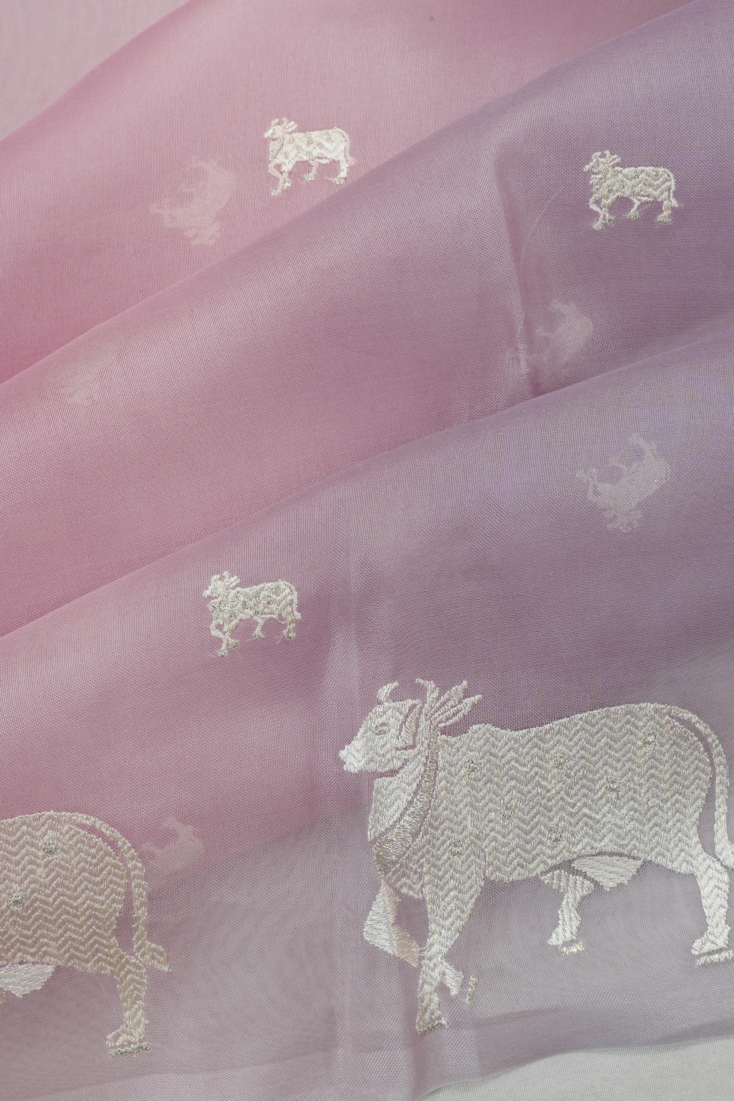 Organza Butta Dual Tone Lavender Saree