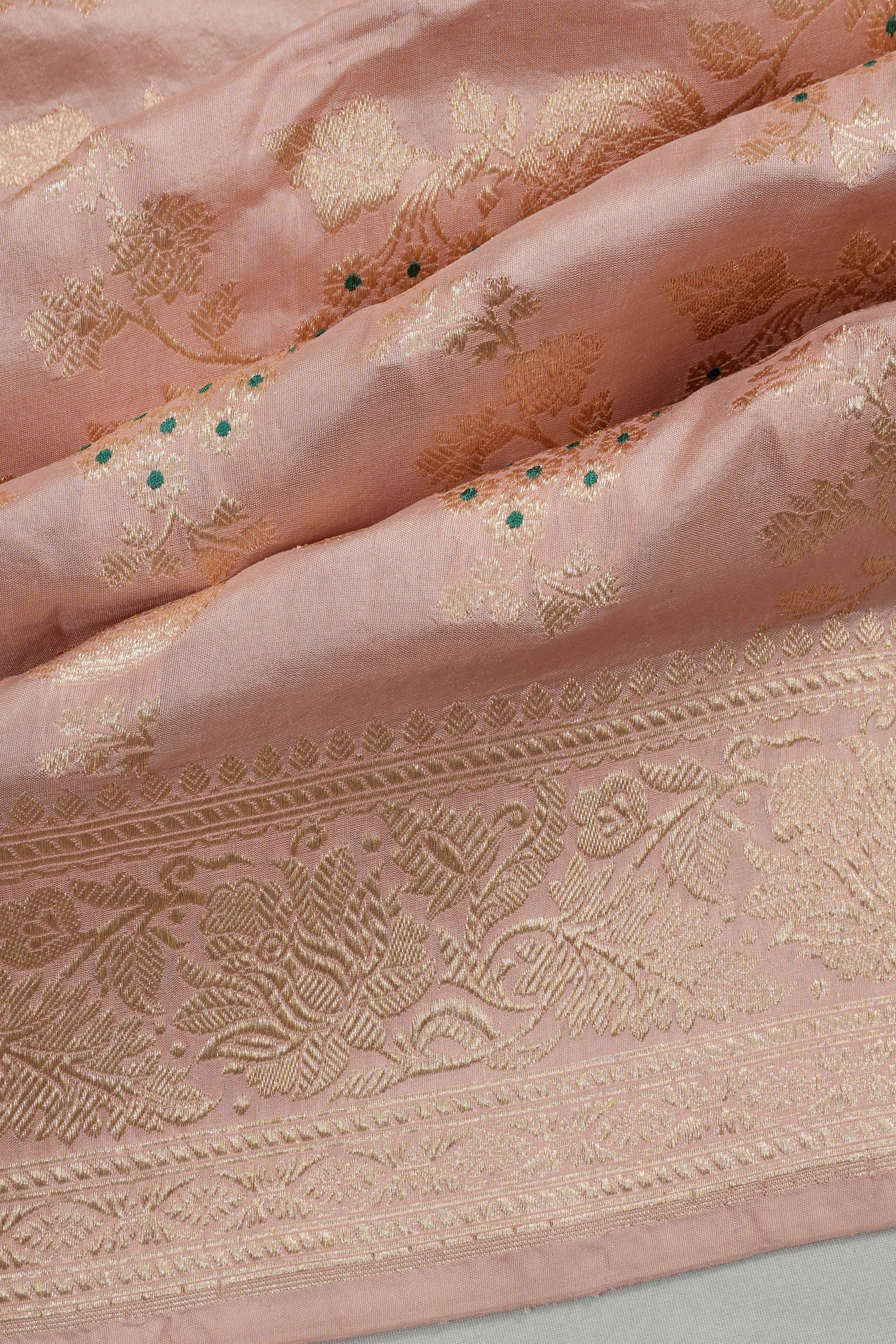 Banarasi Silk Jaal Pink Saree
