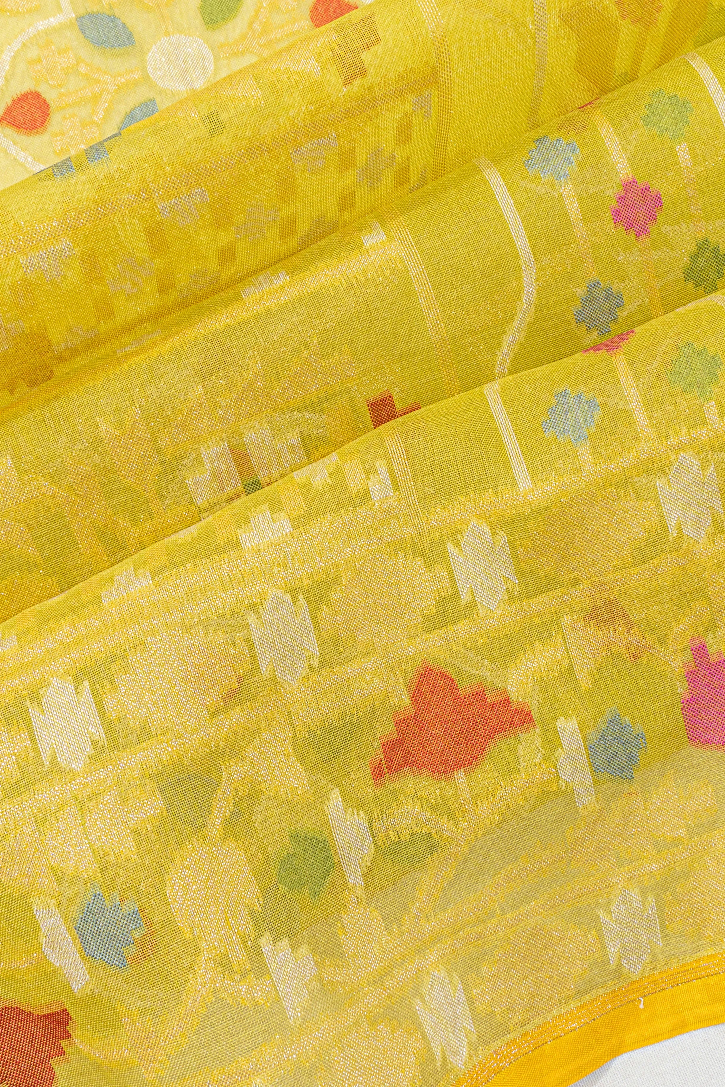 Banarasi Kora Organza Brocade Mehendi Green Saree
