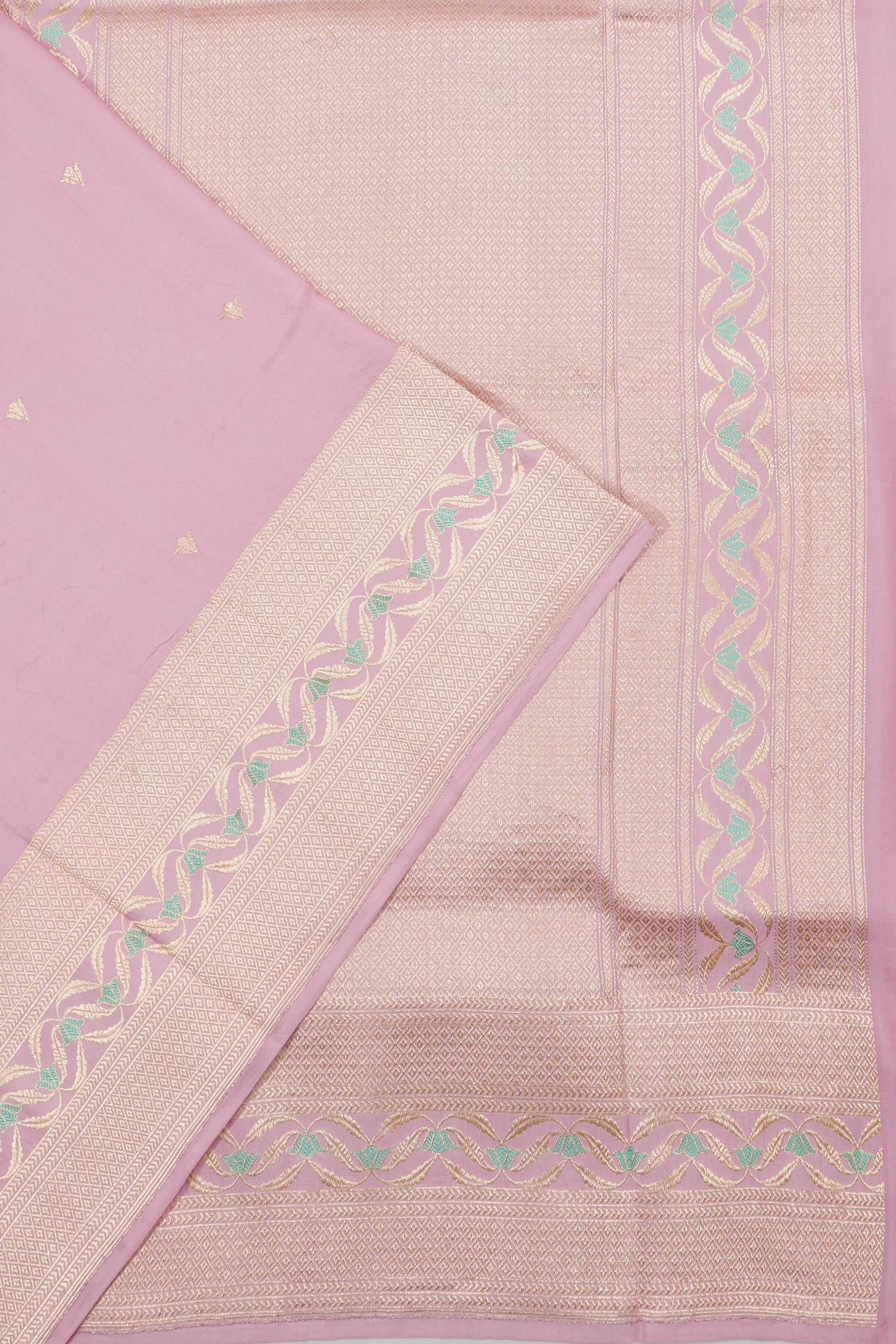 Banarasi Silk Butta Lavender Saree
