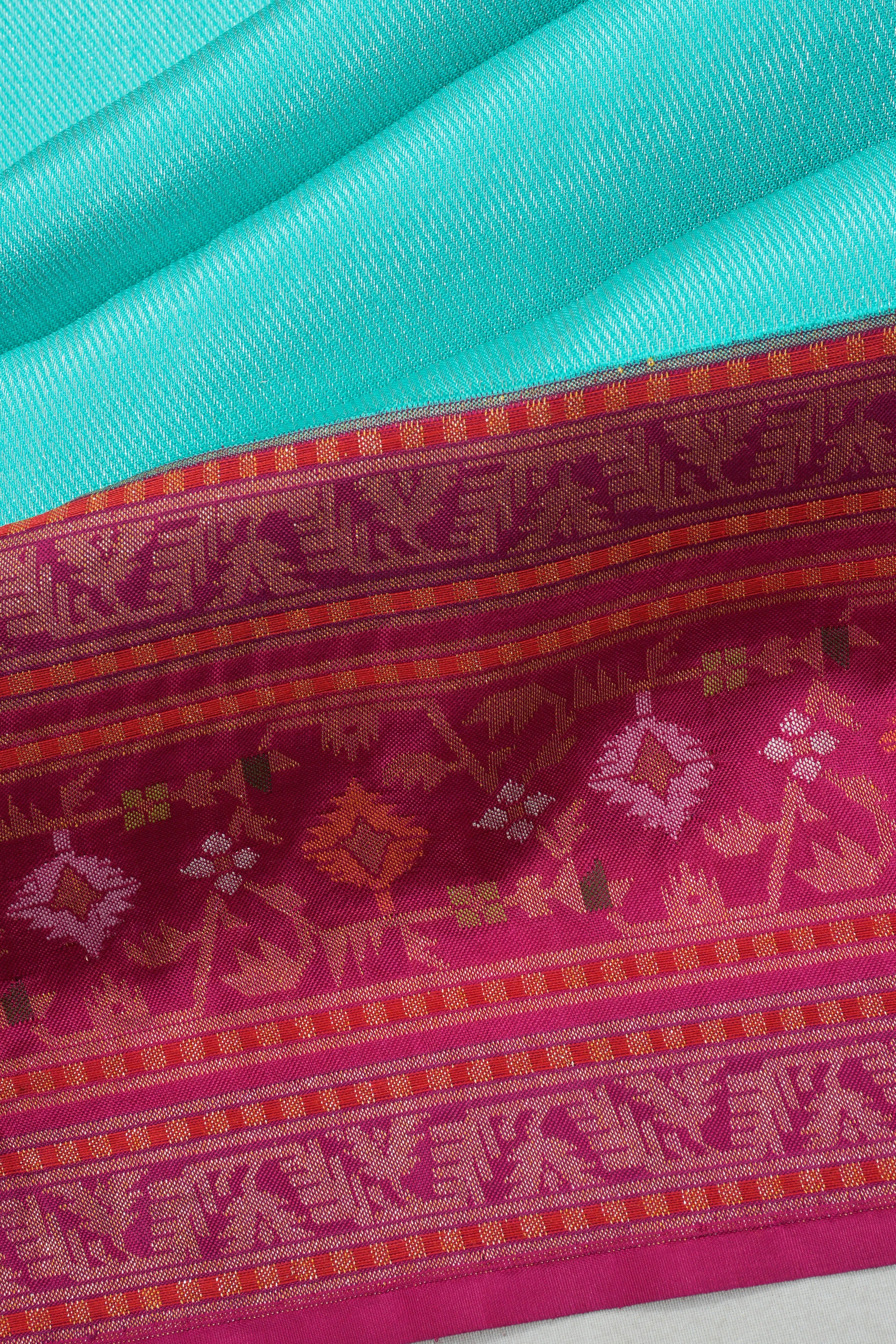 Banarasi Silk Brocade Sky Blue Saree