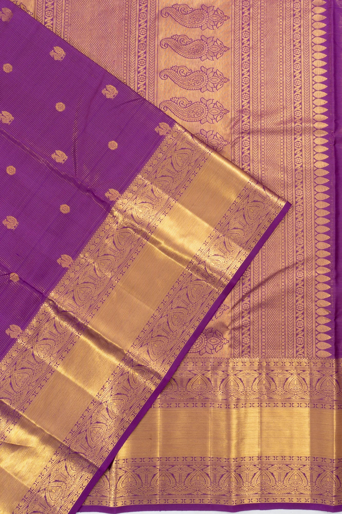 Taranga Kanchi Silk Butta Purple Saree