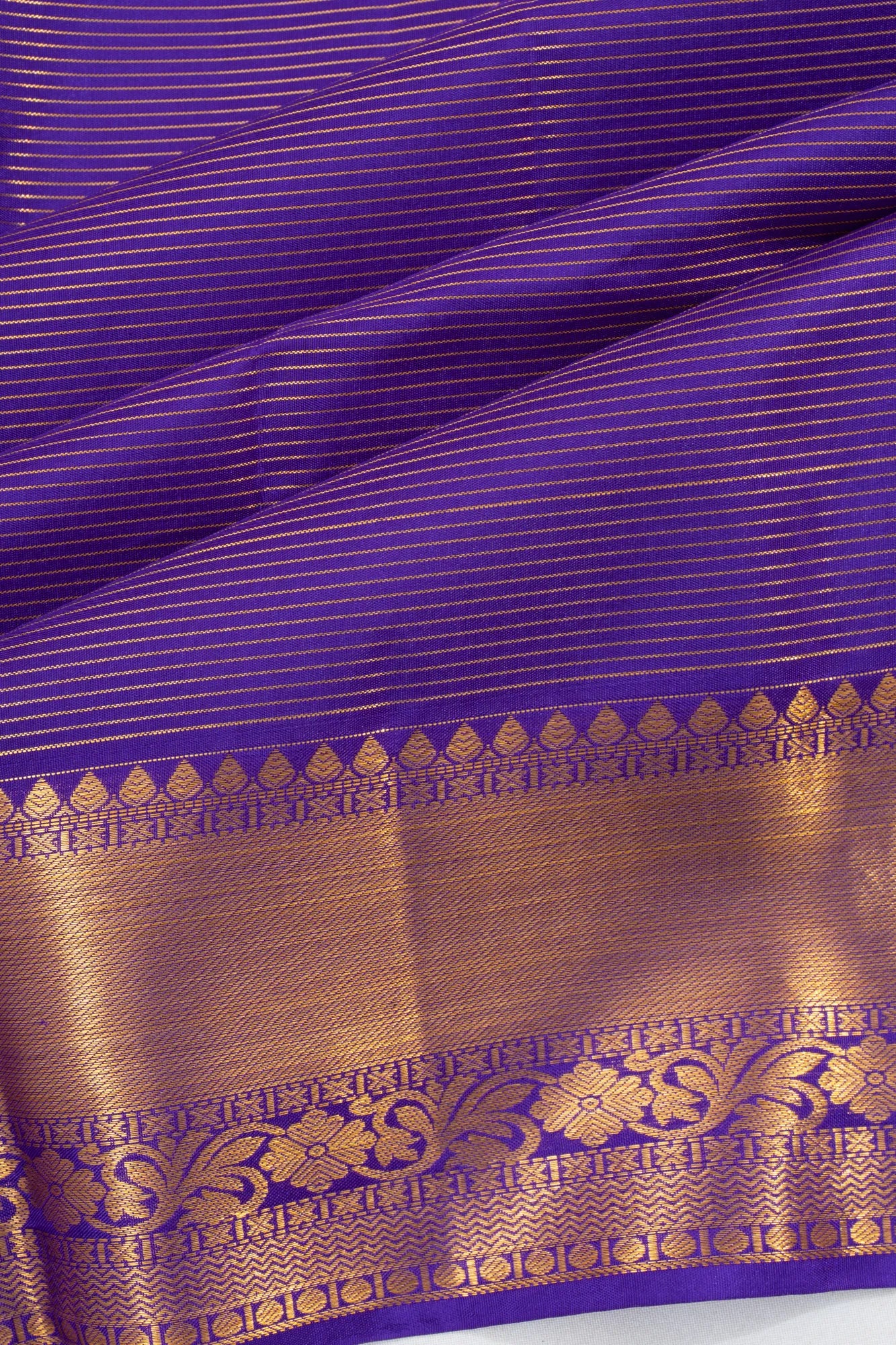 Taranga Kanchi Silk Lines Violet Saree