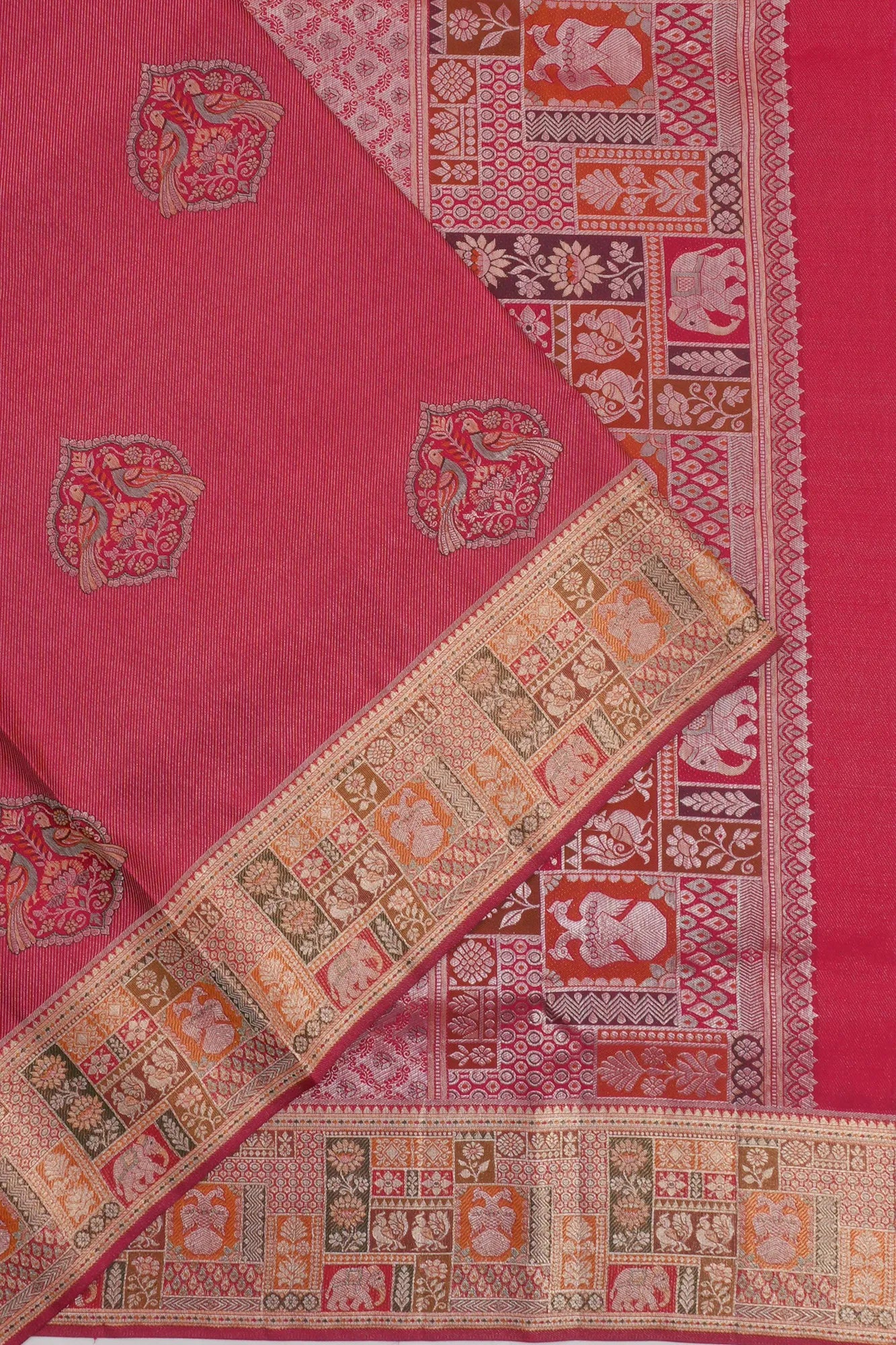 Kanchipuram Silk Butta Pink Saree