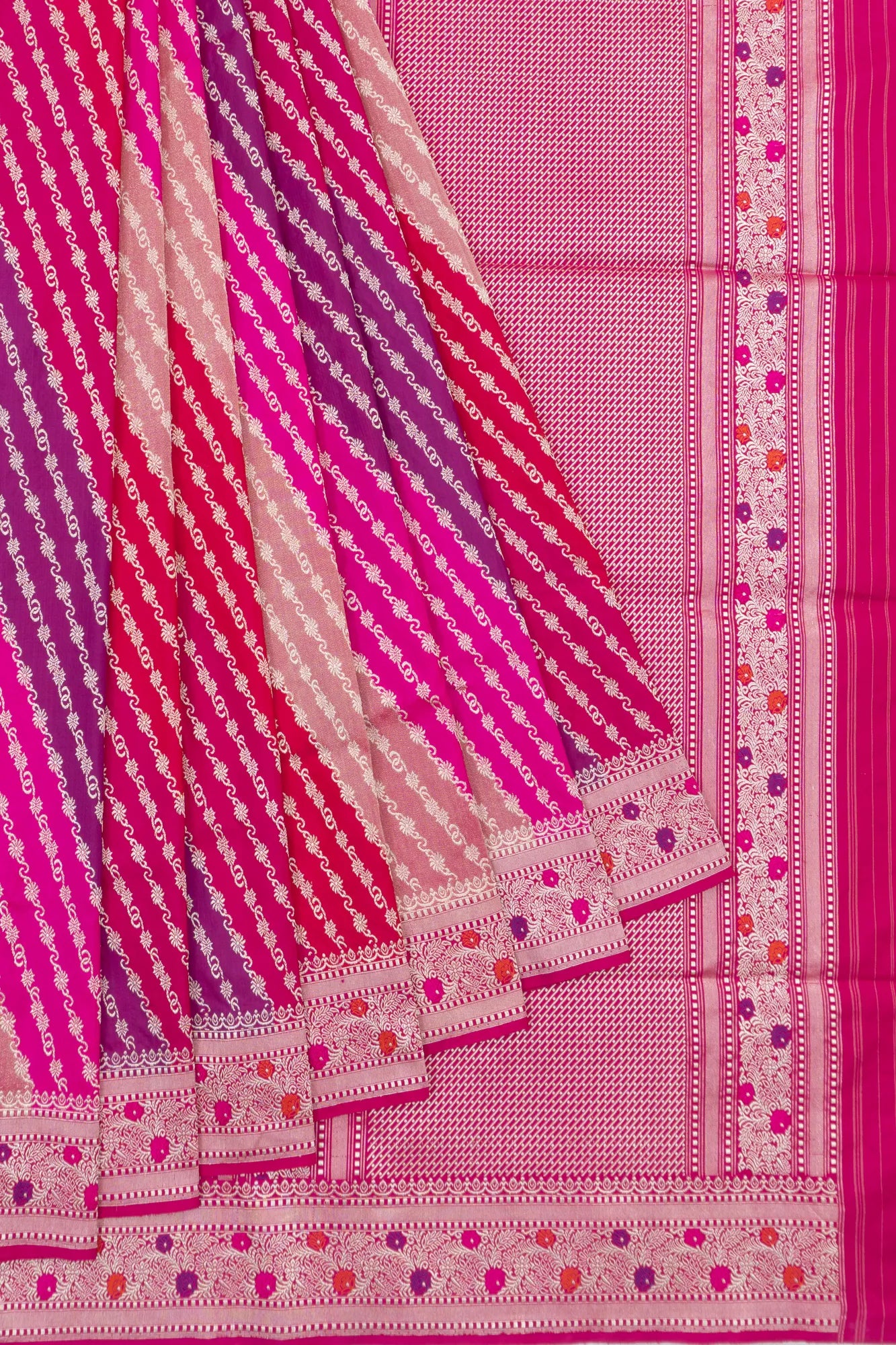 Banarasi Silk Brocade Rangkat Pink Saree