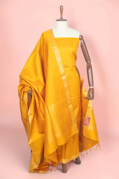 Matka Silk Butta Yellow Salwar Suit Set