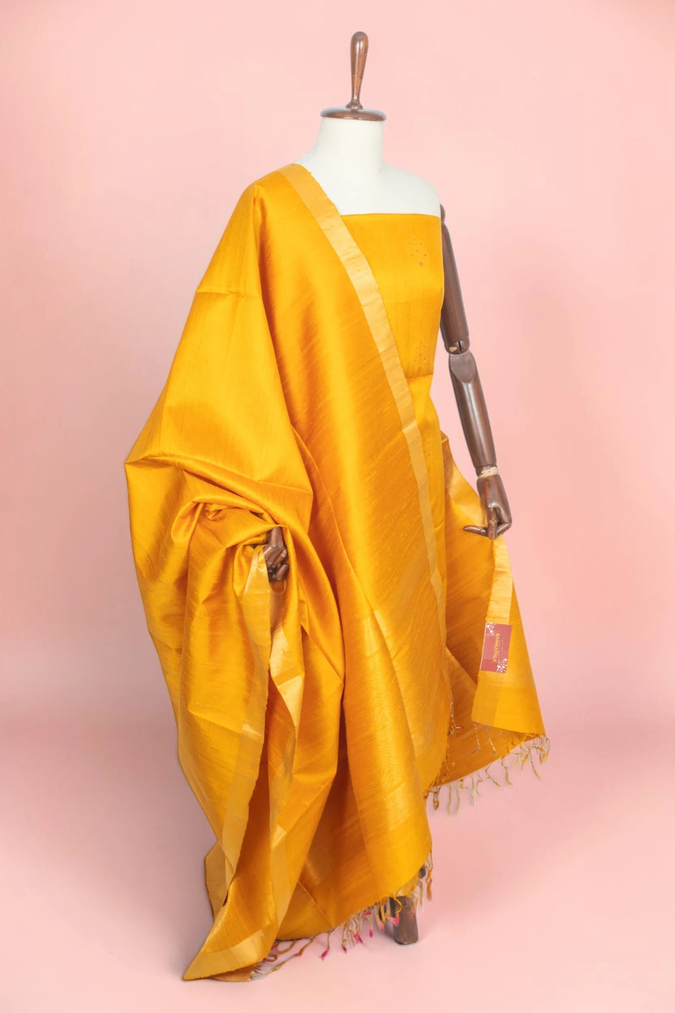 Matka Silk Butta Yellow Salwar Suit Set