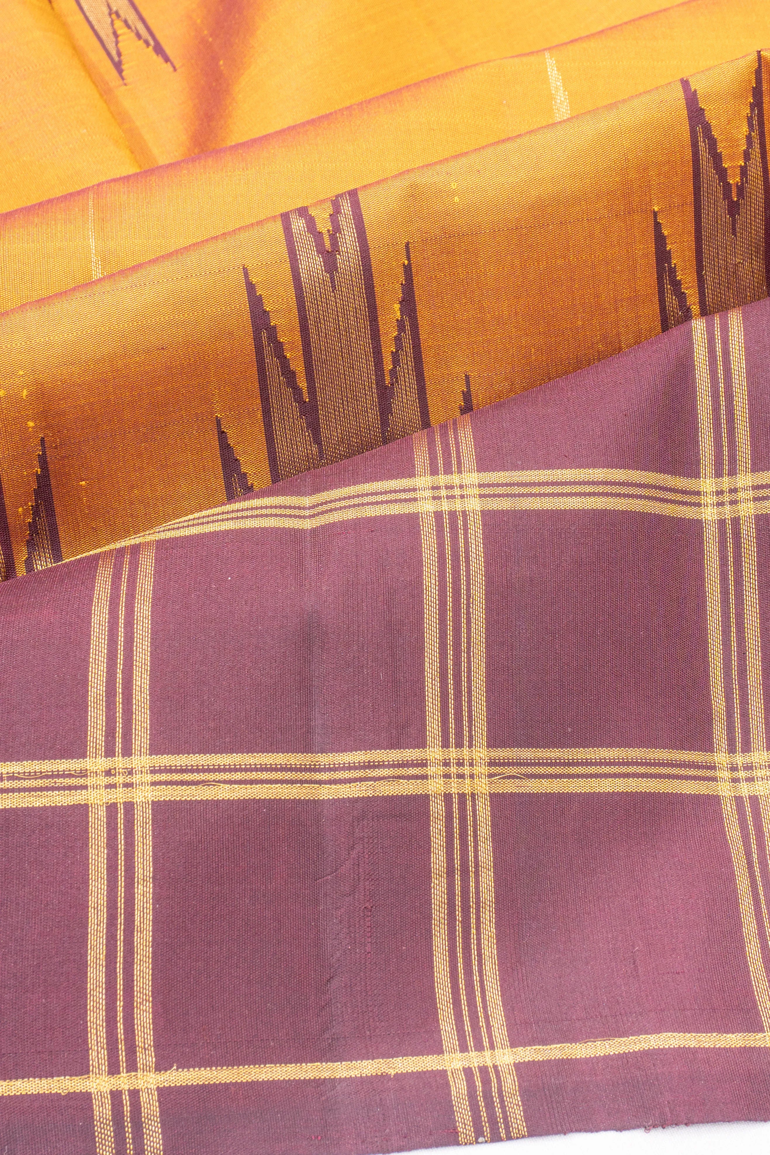Kanchipuram Silk Butta Yellow Saree