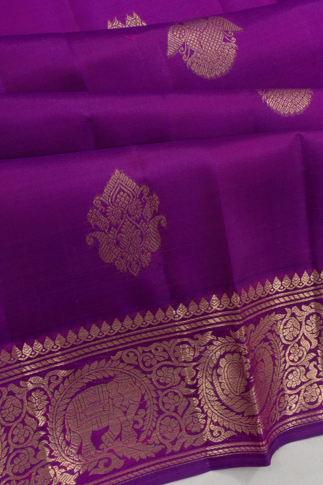 Taranga Kanchi Silk Butta Purple Saree