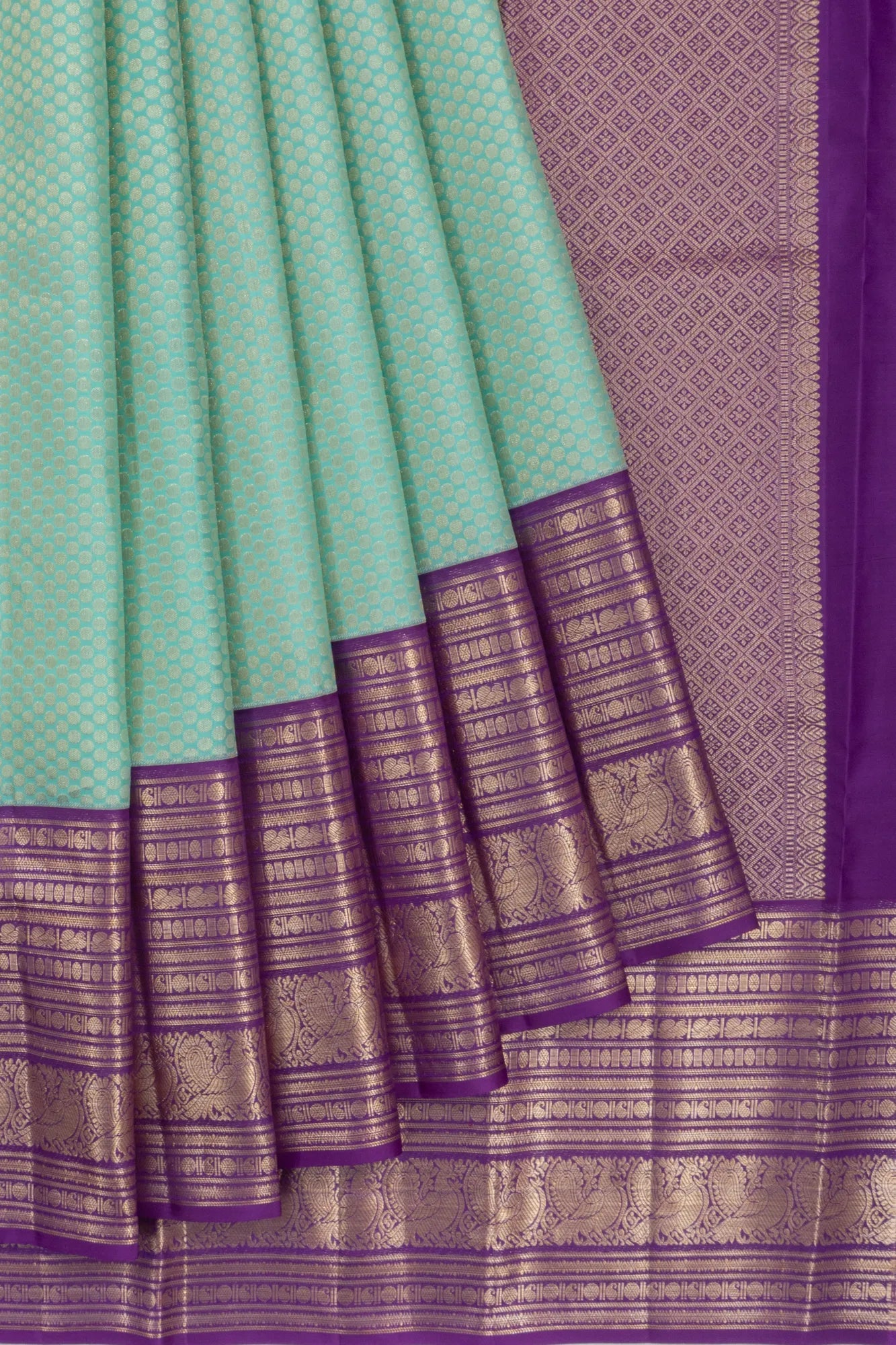 Taranga Kanchi Silk Brocade Sky Blue Saree