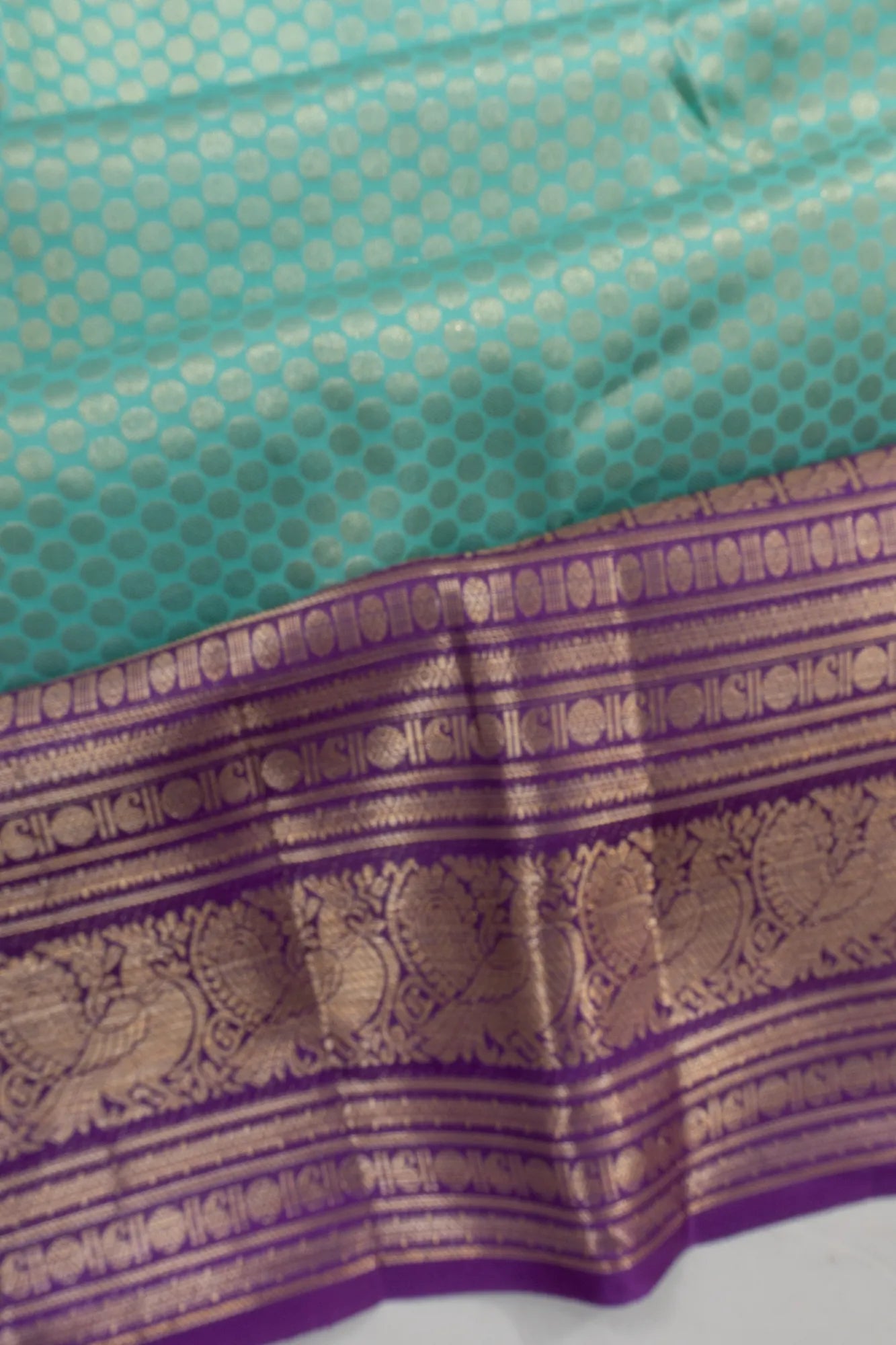 Taranga Kanchi Silk Brocade Sky Blue Saree