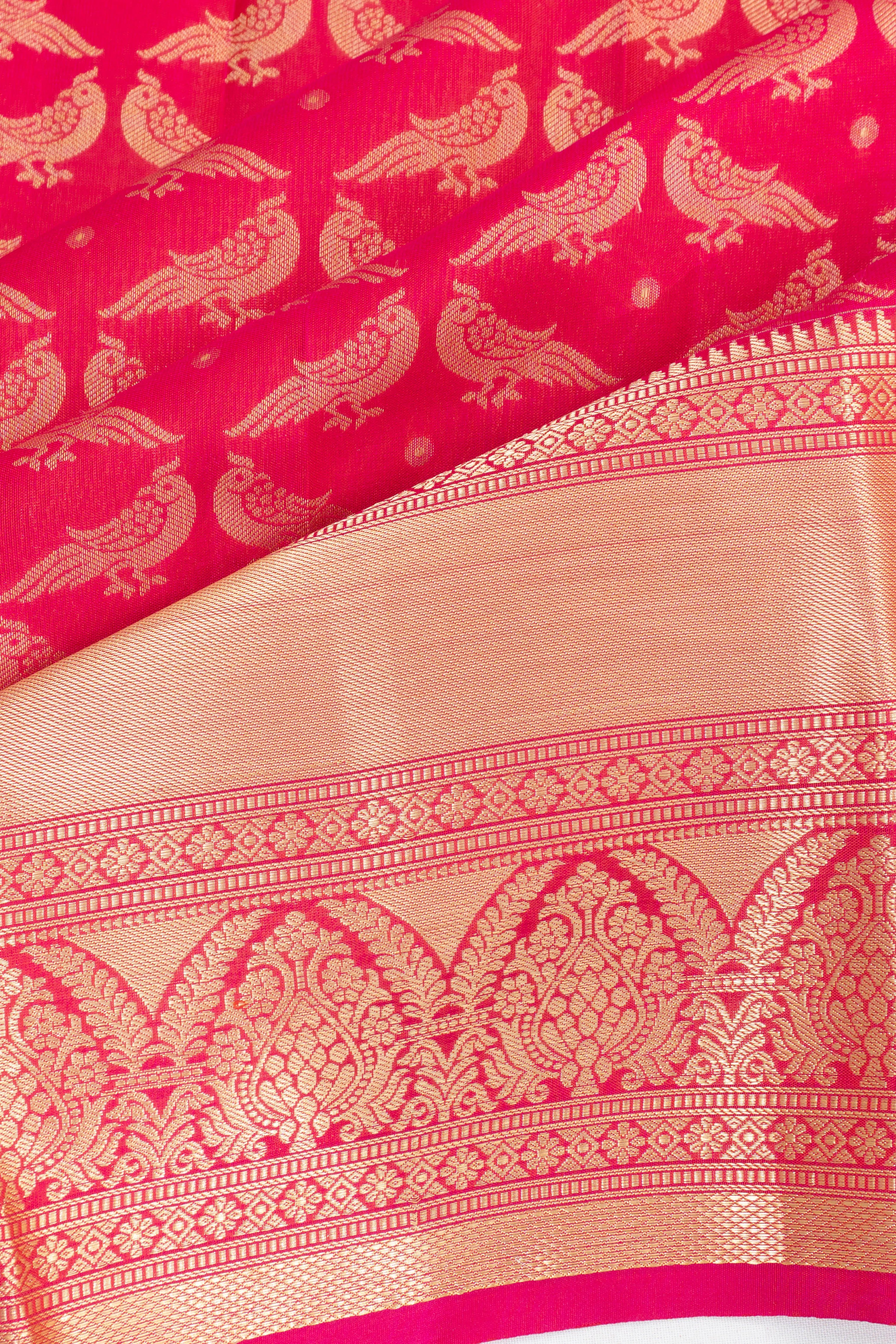 Taranga Kanchi Silk Brocade Pink Saree
