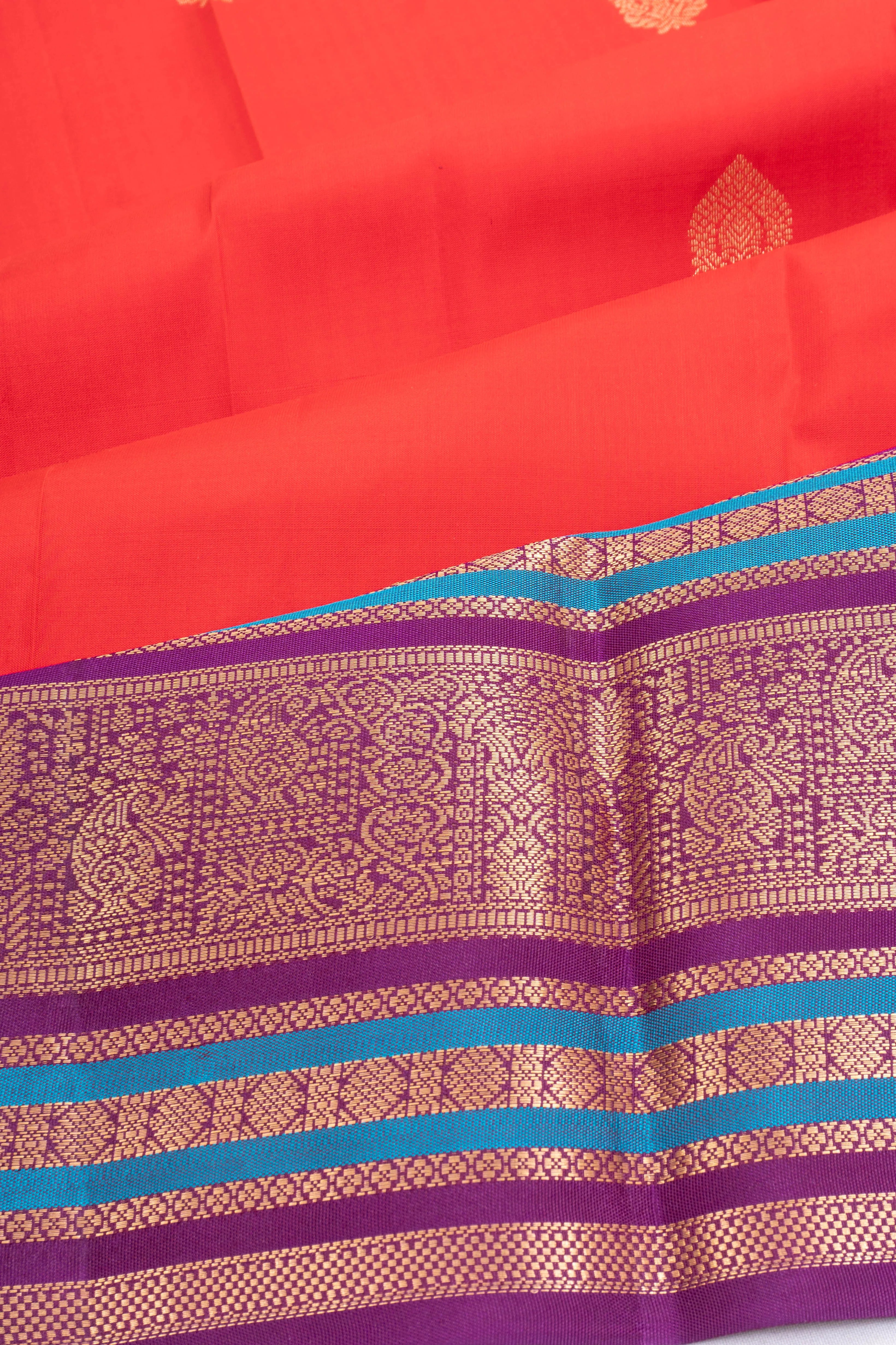 Taranga Kanchi Silk Butta Red Saree
