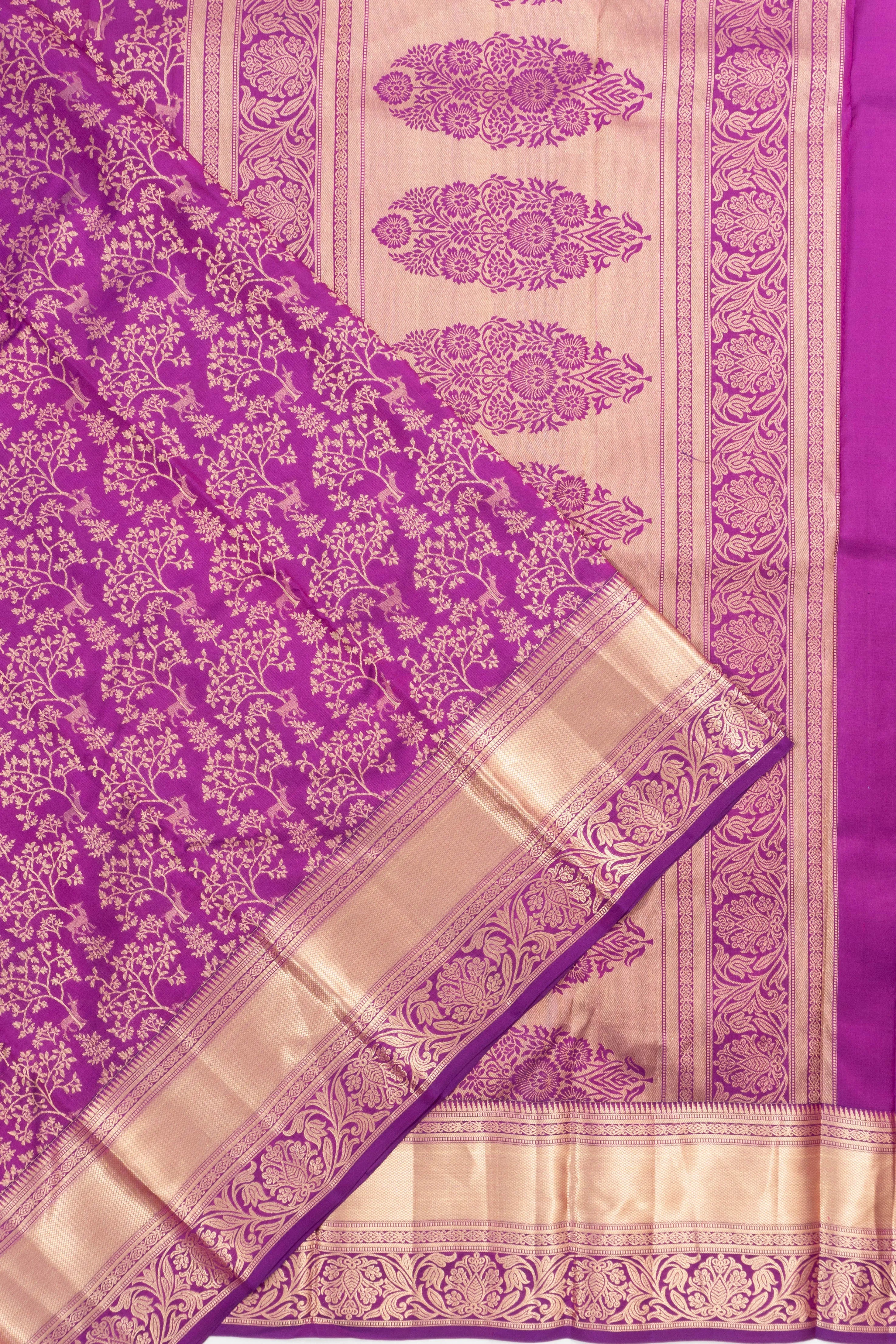 Taranga Kanchi Silk Brocade Purple Saree