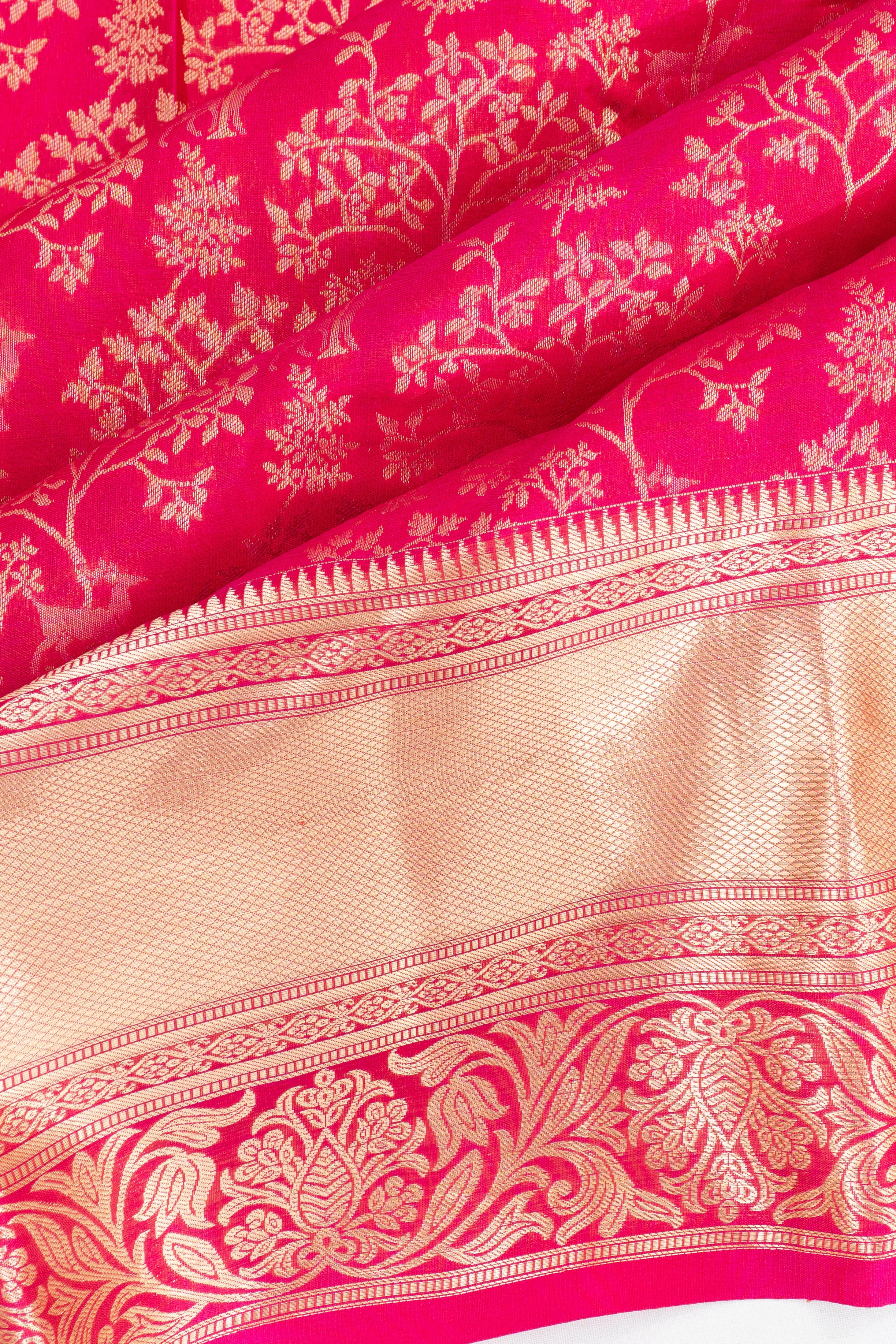 Taranga Kanchi Silk Brocade Pink Saree