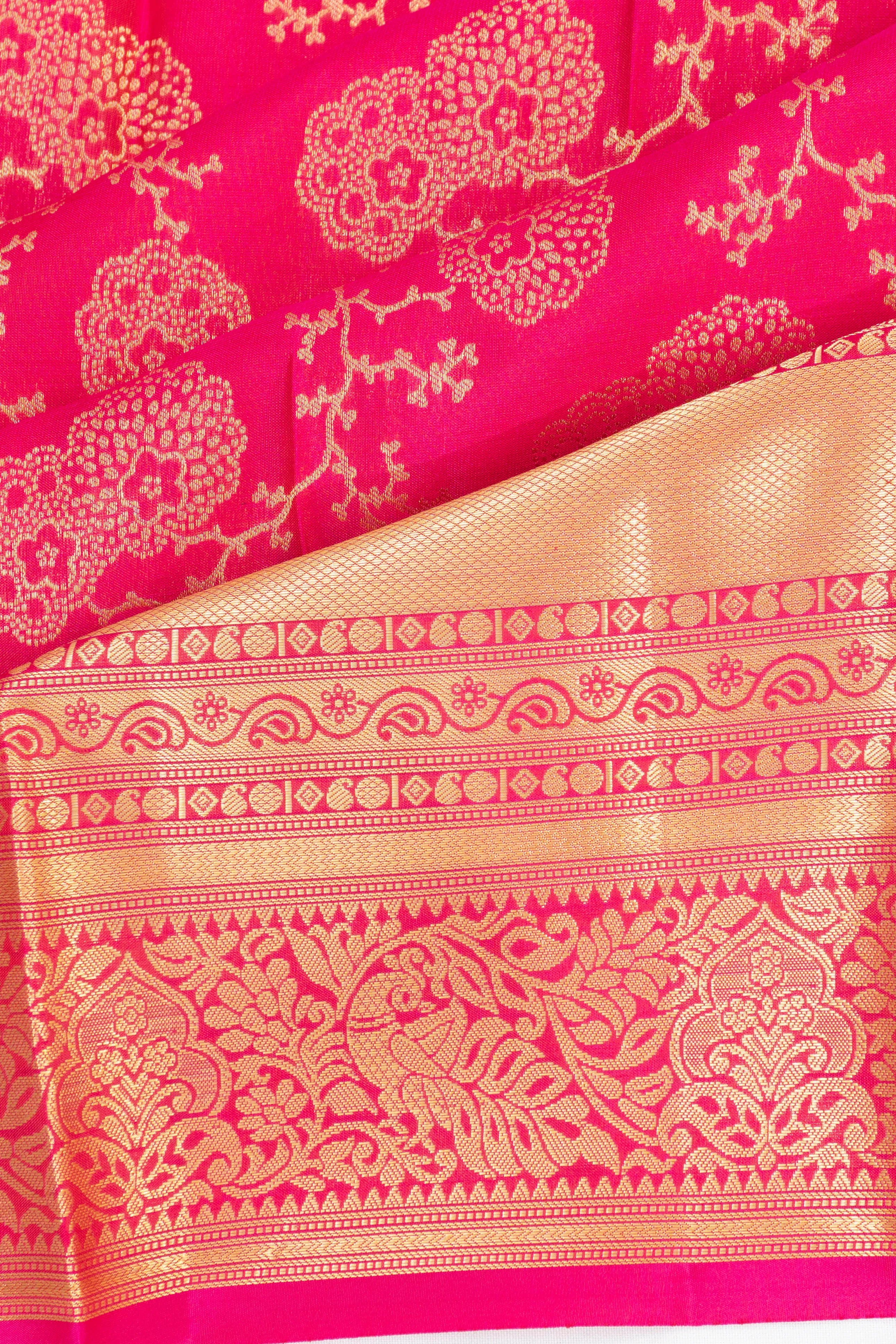 Taranga Kanchi Silk Brocade Pink Saree