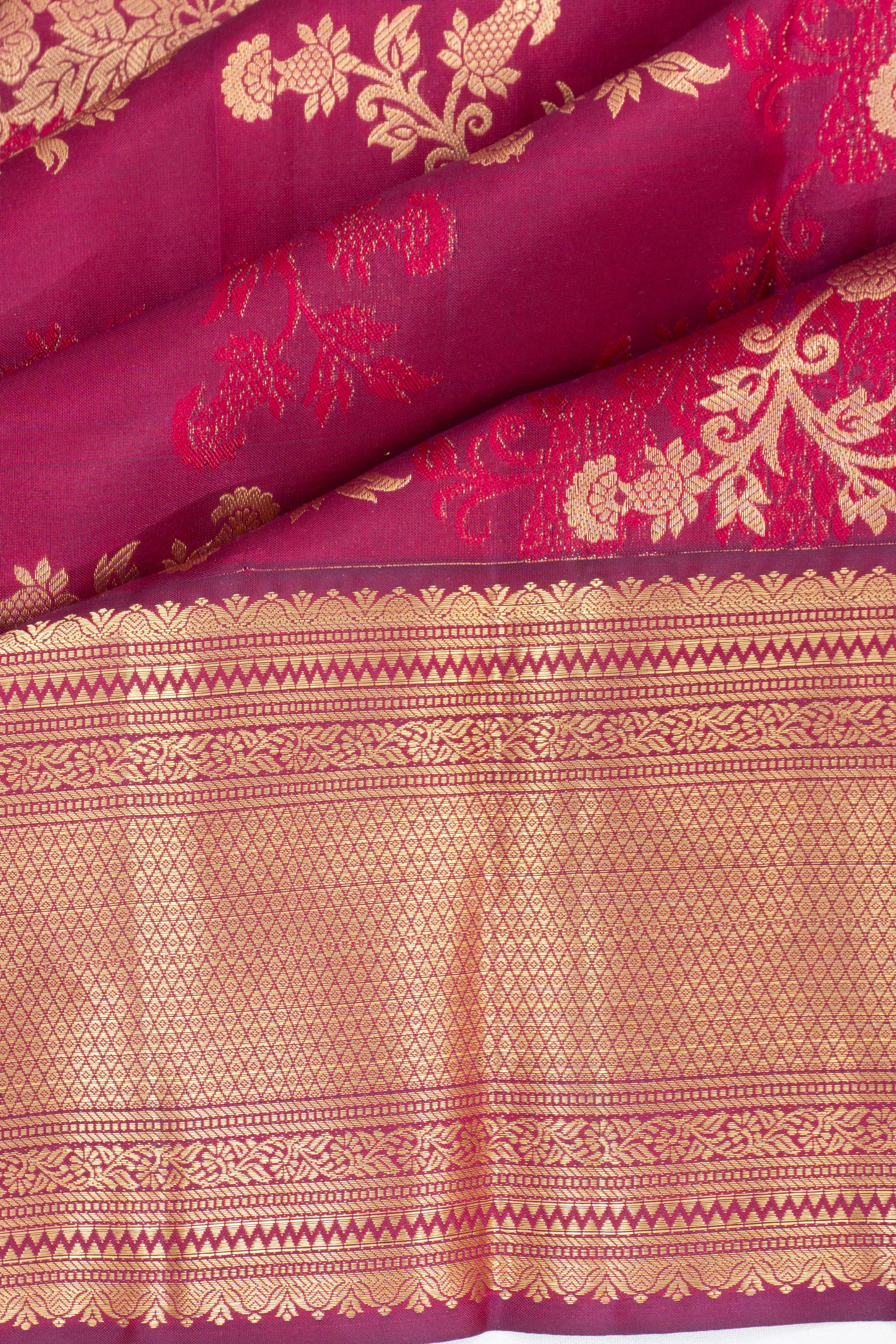 Taranga Kanchi Silk Brocade Purple Saree