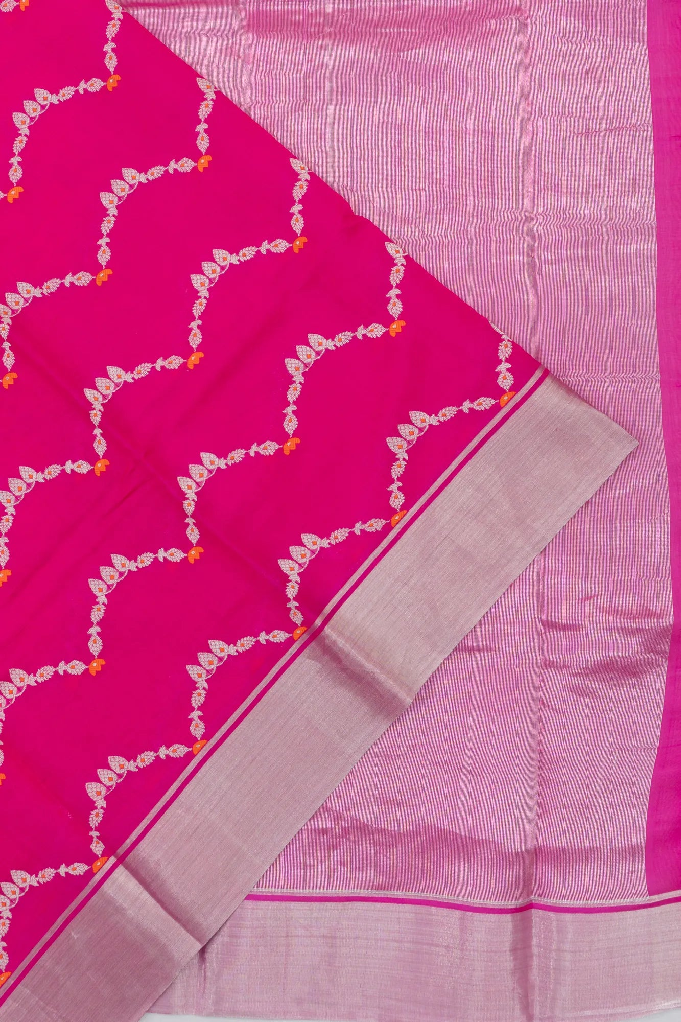 Banarasi Silk Brocade Pink Saree