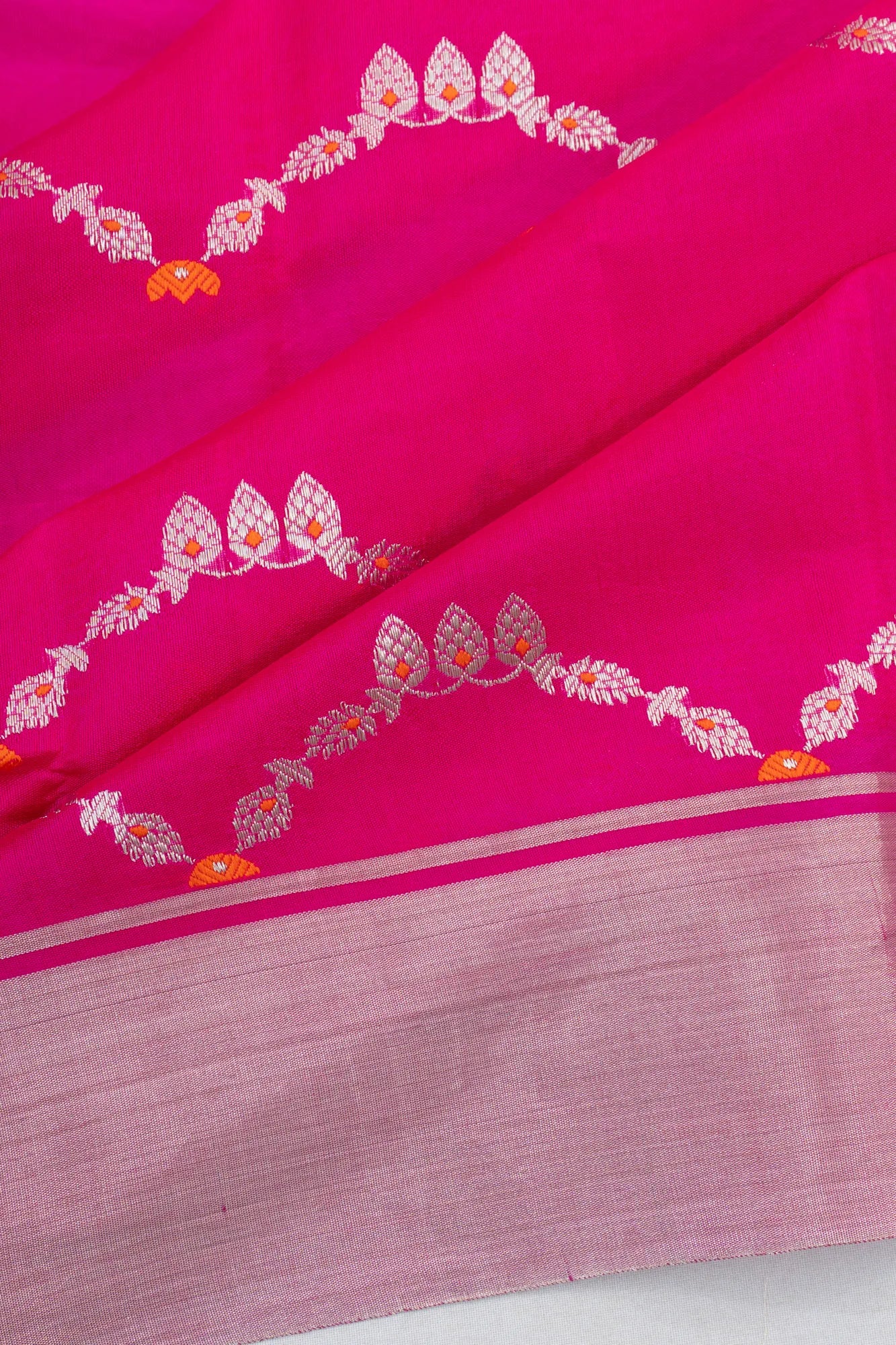 Banarasi Silk Brocade Pink Saree